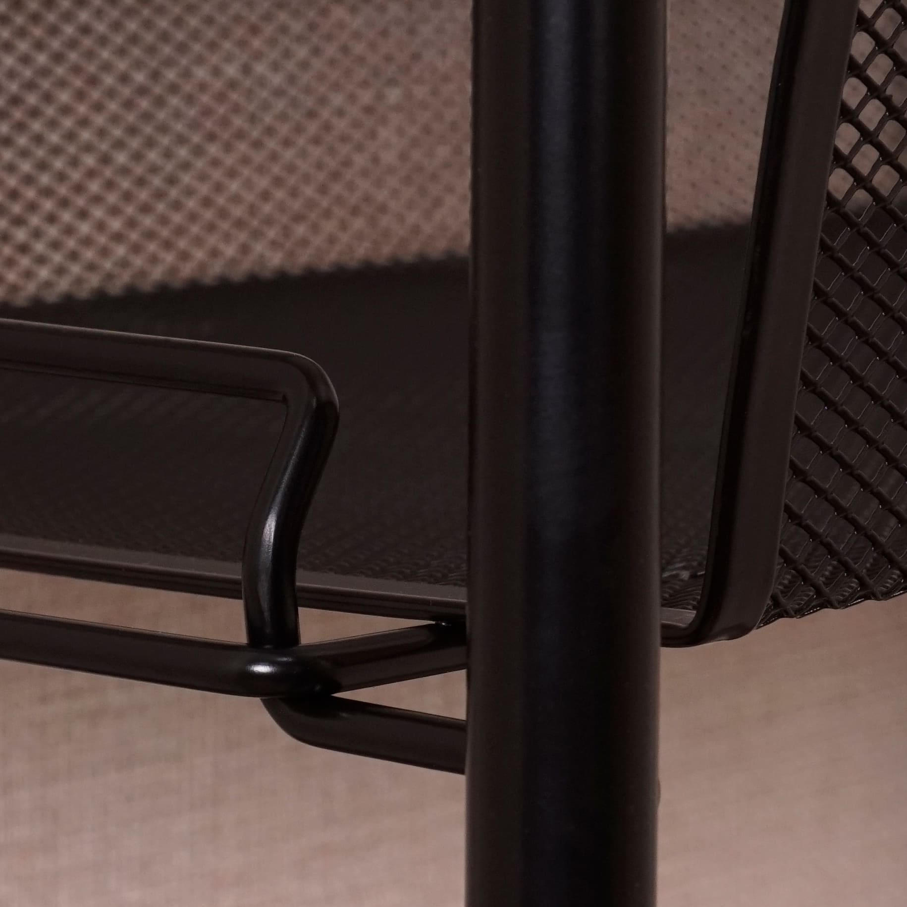 яяяЭтажерка металл. "Ладья33С" 3-х ур.-2 корз.+Полка 610х450х300мм, полим.покр.Черн. Э557Ч *1