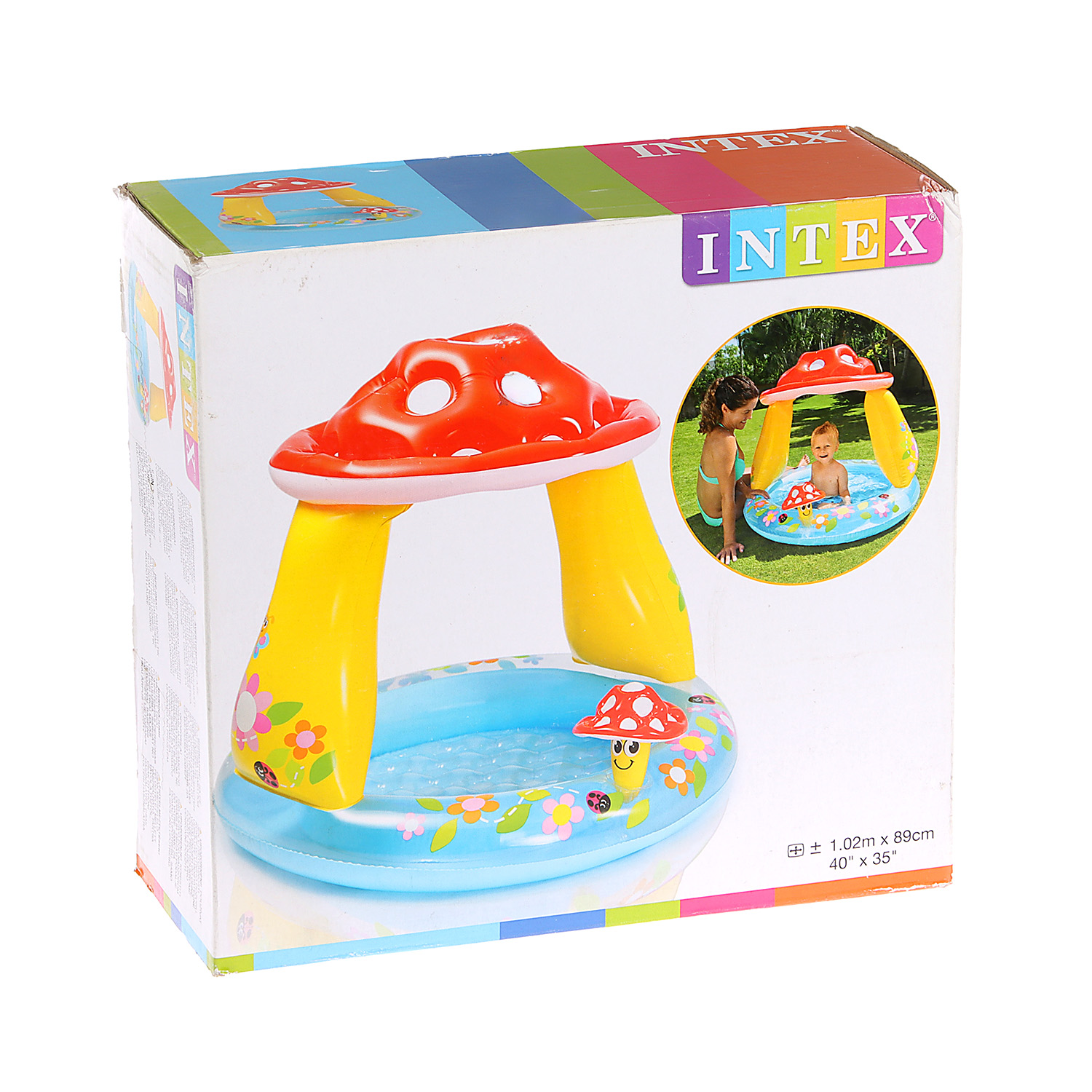 Бассейн надувной "Гриб" 102х89 см, от 1-3 лет, 57114NP 1224310