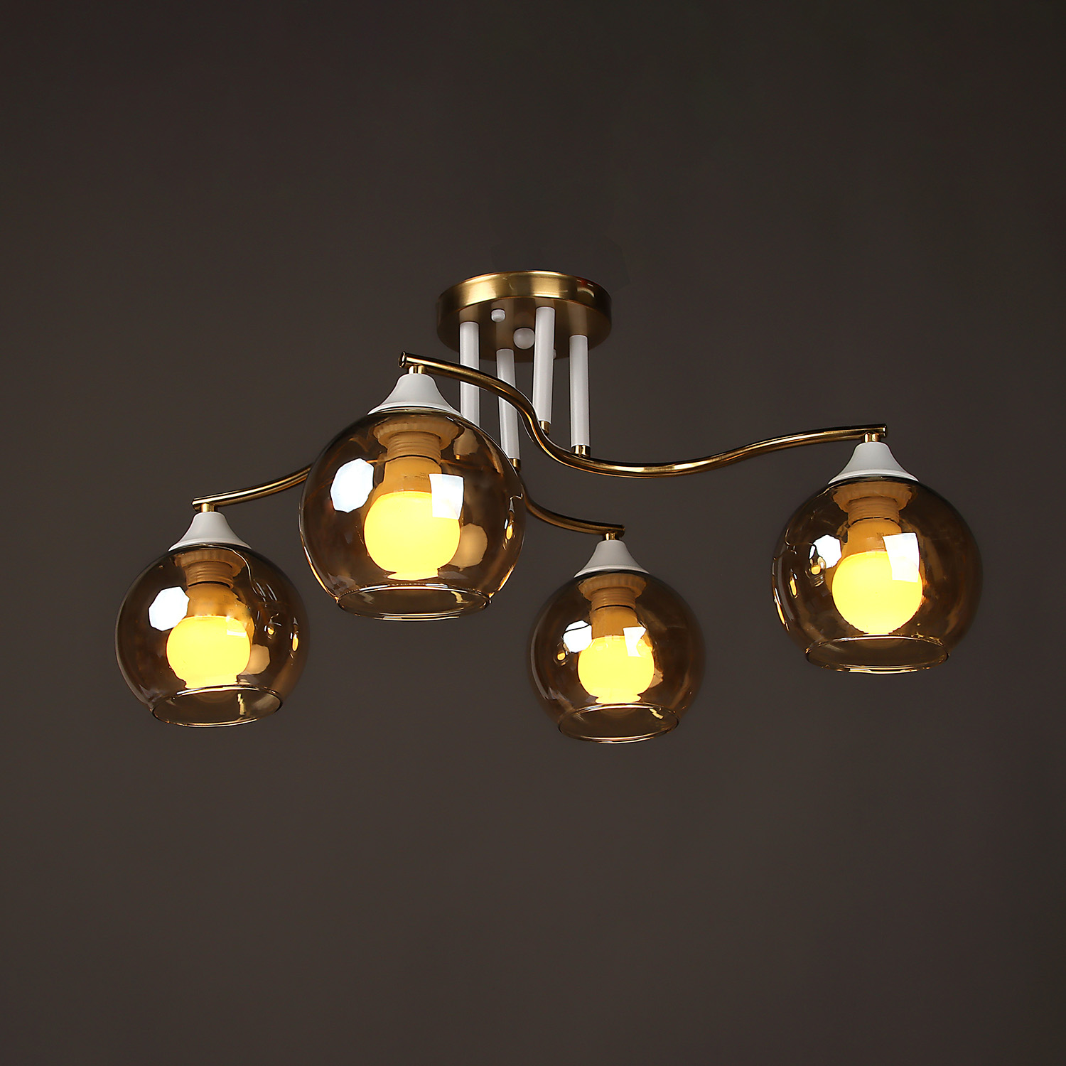 Светильник потолочный K2209/4 CO+WT 4*40W E27 220V (l-580; w-500; h-250)  VERNER LIGHTING *1