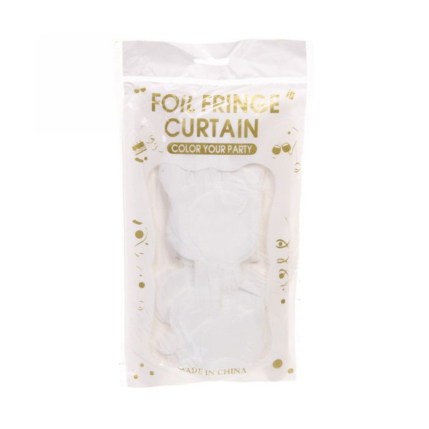 Занавес фольгированный "Шар" ш1м, в1.9м (матовый), белый