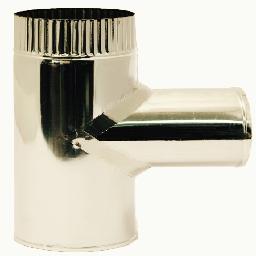 Тройник 90* d.120, нержавейка 0,5мм AISI 430  h=300мм GS *1/8