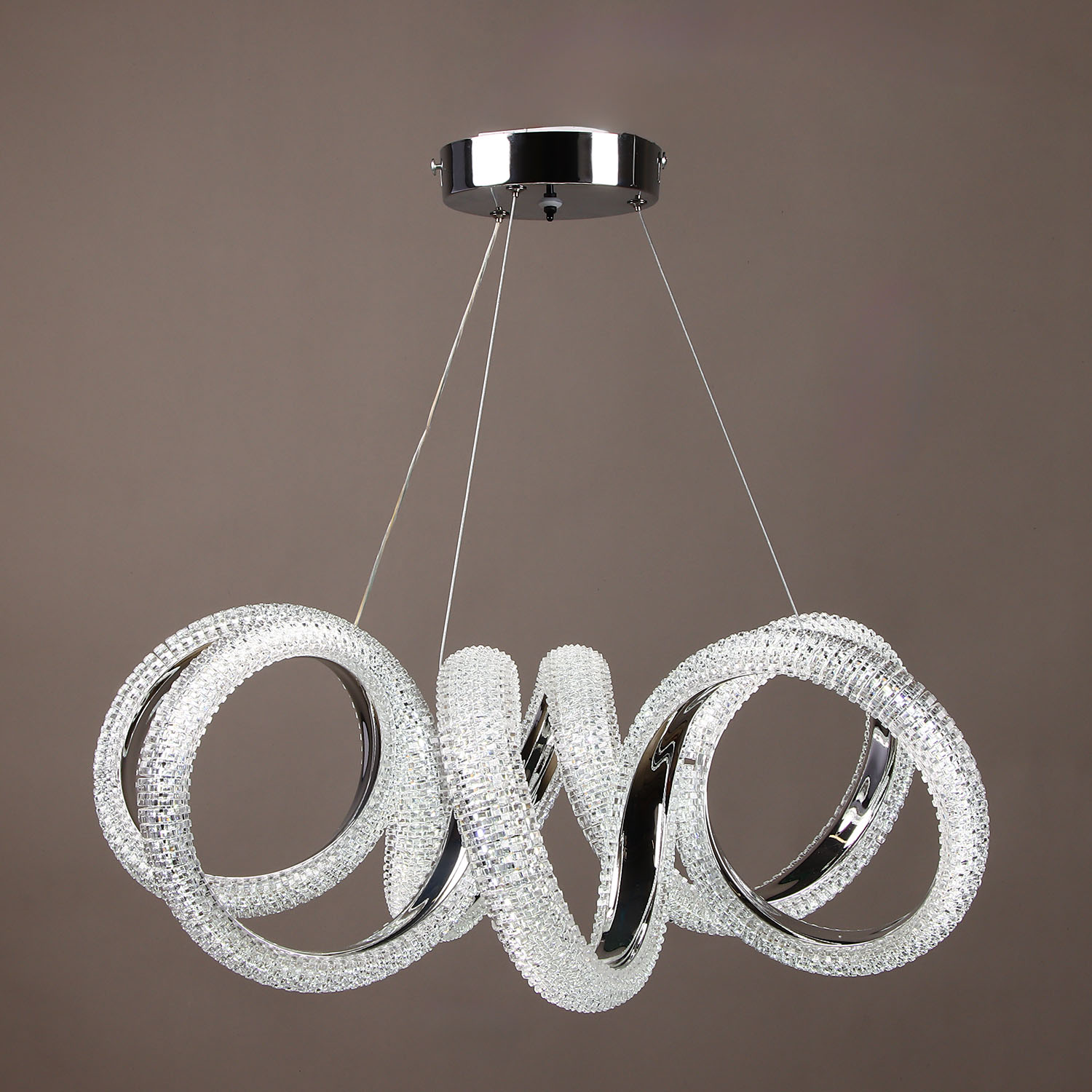 Светильник подвесной светодиодный 9232/140W Chrome  530 мм 3 реж., пульт S=20м2 VERNER LIGHTING *1