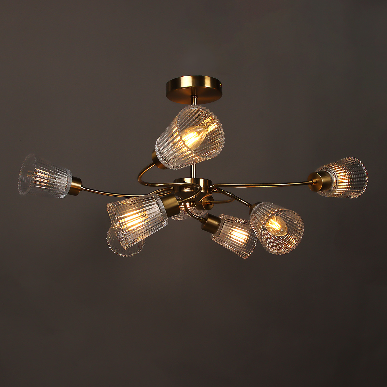 Светильник потолочный N6576/8 COP 8*40W E14 220V (d-720; h-310) S=32м2  VERNER LIGHTING *1