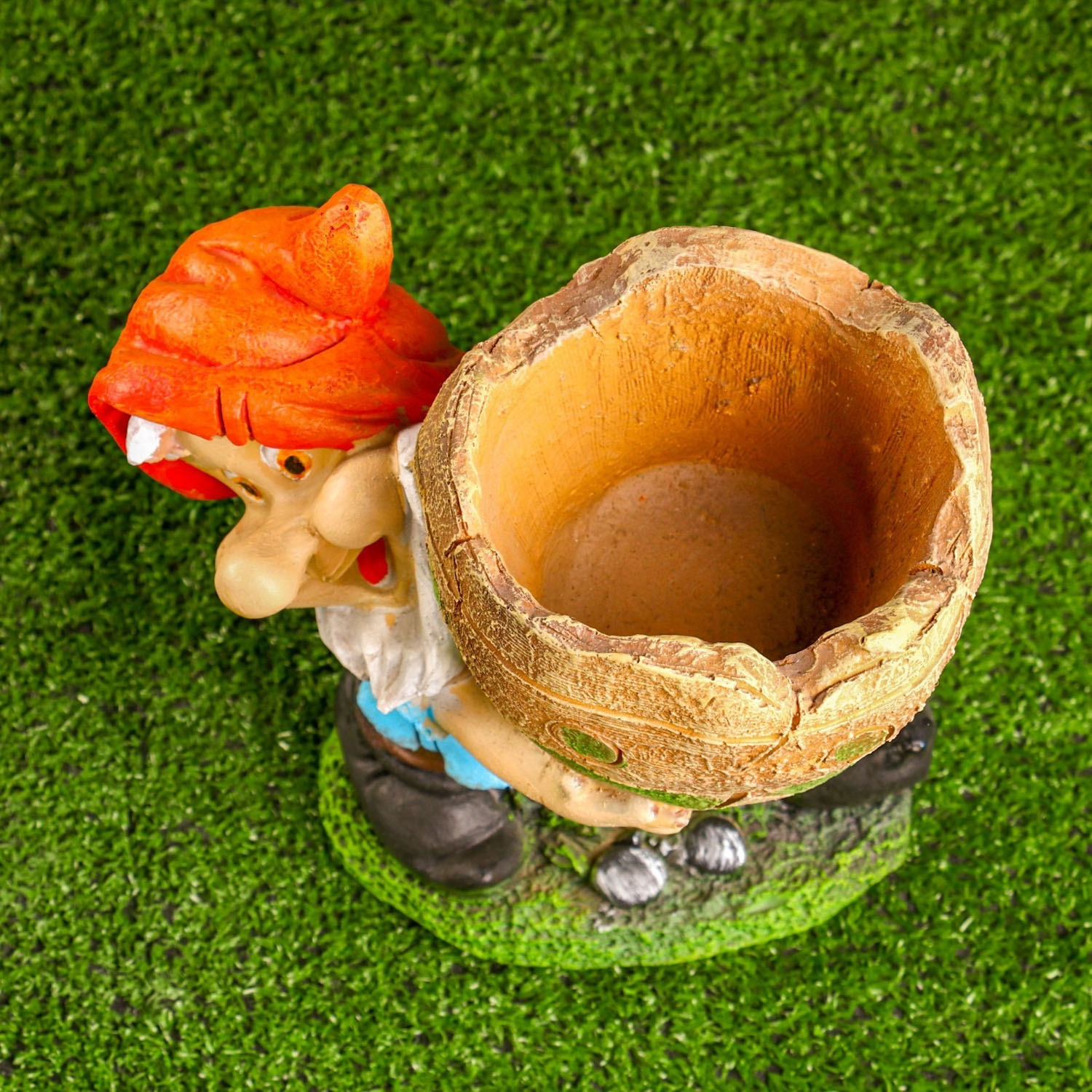 Садовая фигура "Гном с кашпо" 25х24см МИКС 9487935