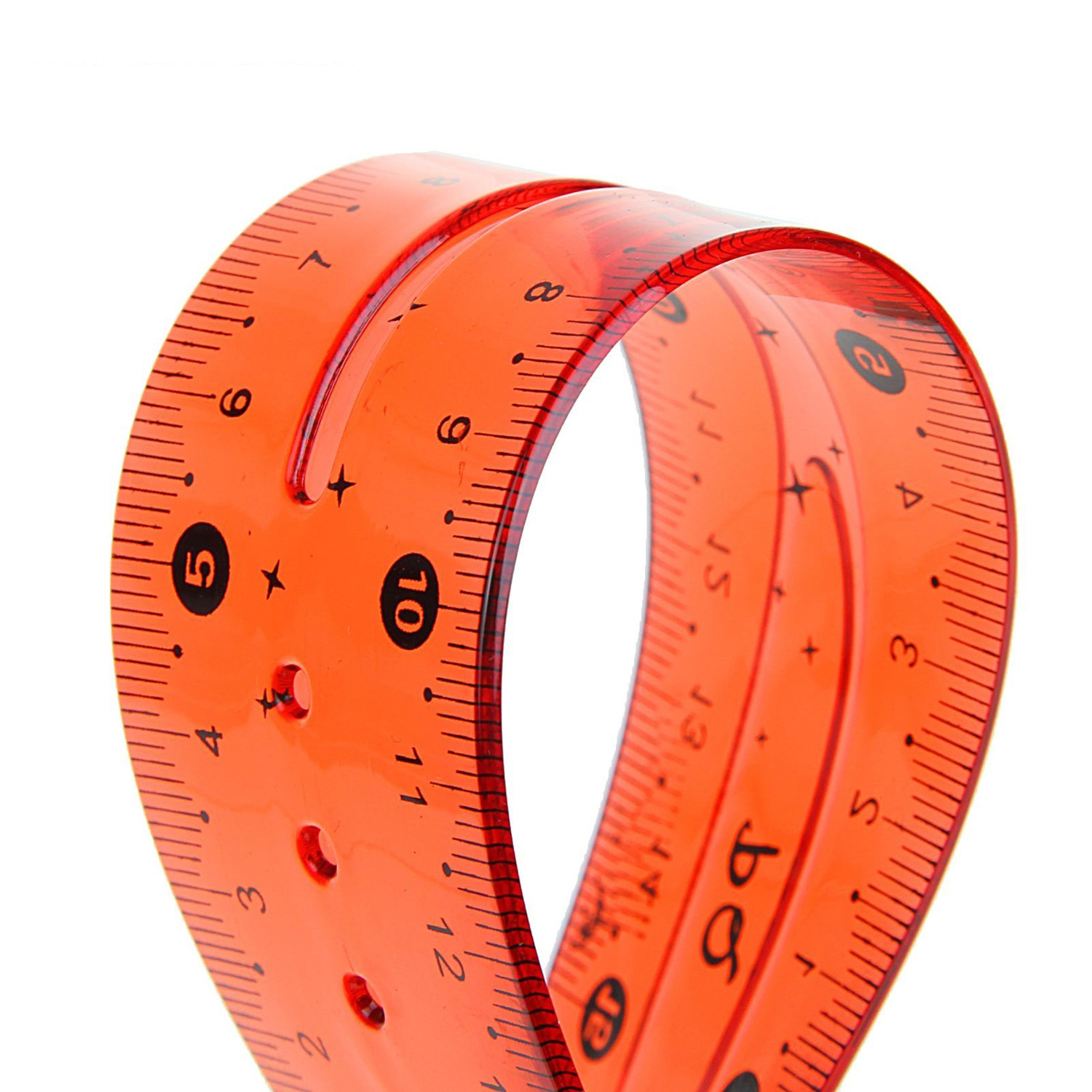 Линейка гибкая силиконовая 15см флюо МИКС 1302051