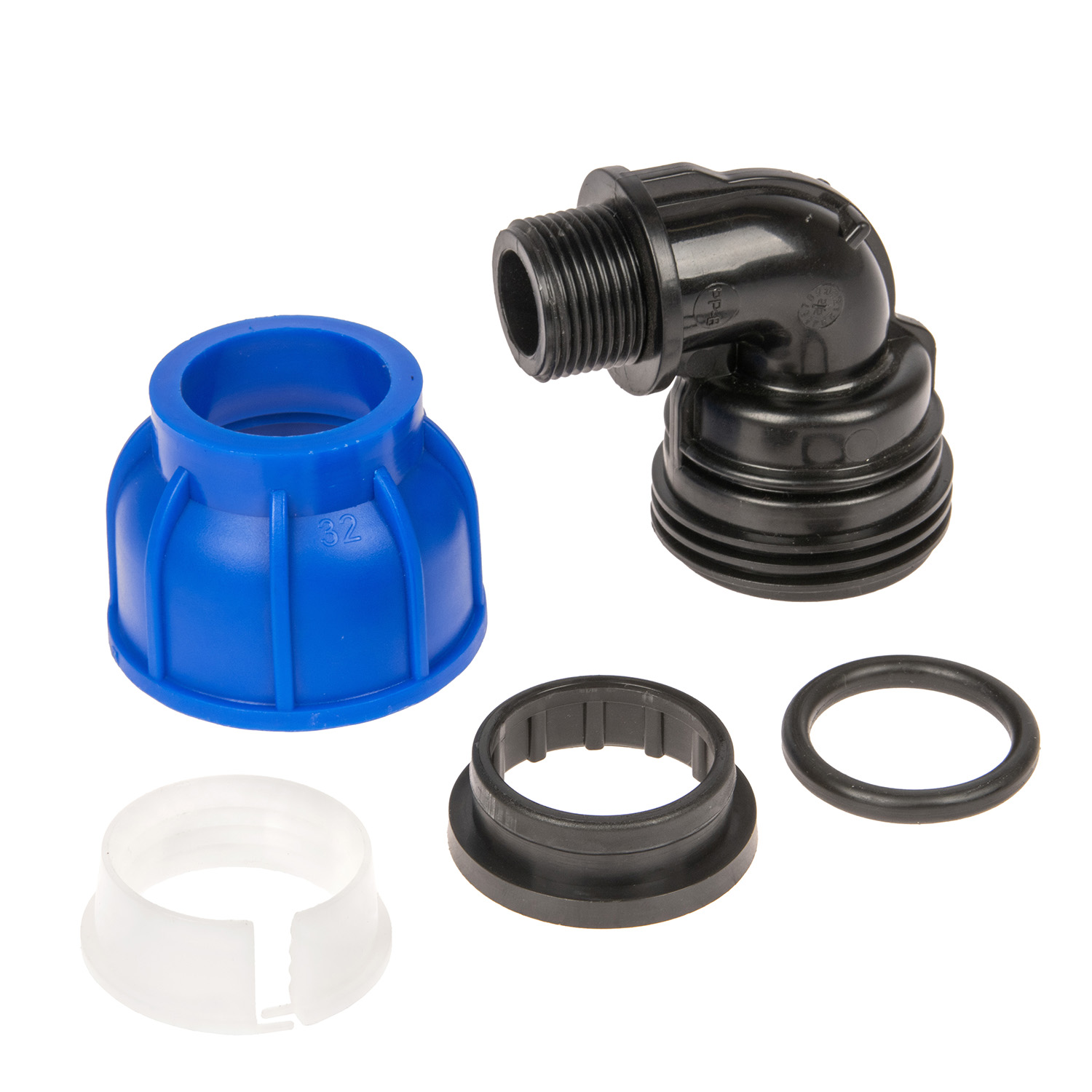 Угольник ПНД компрессия Ø 32х3/4" внутр.резьба *1/60