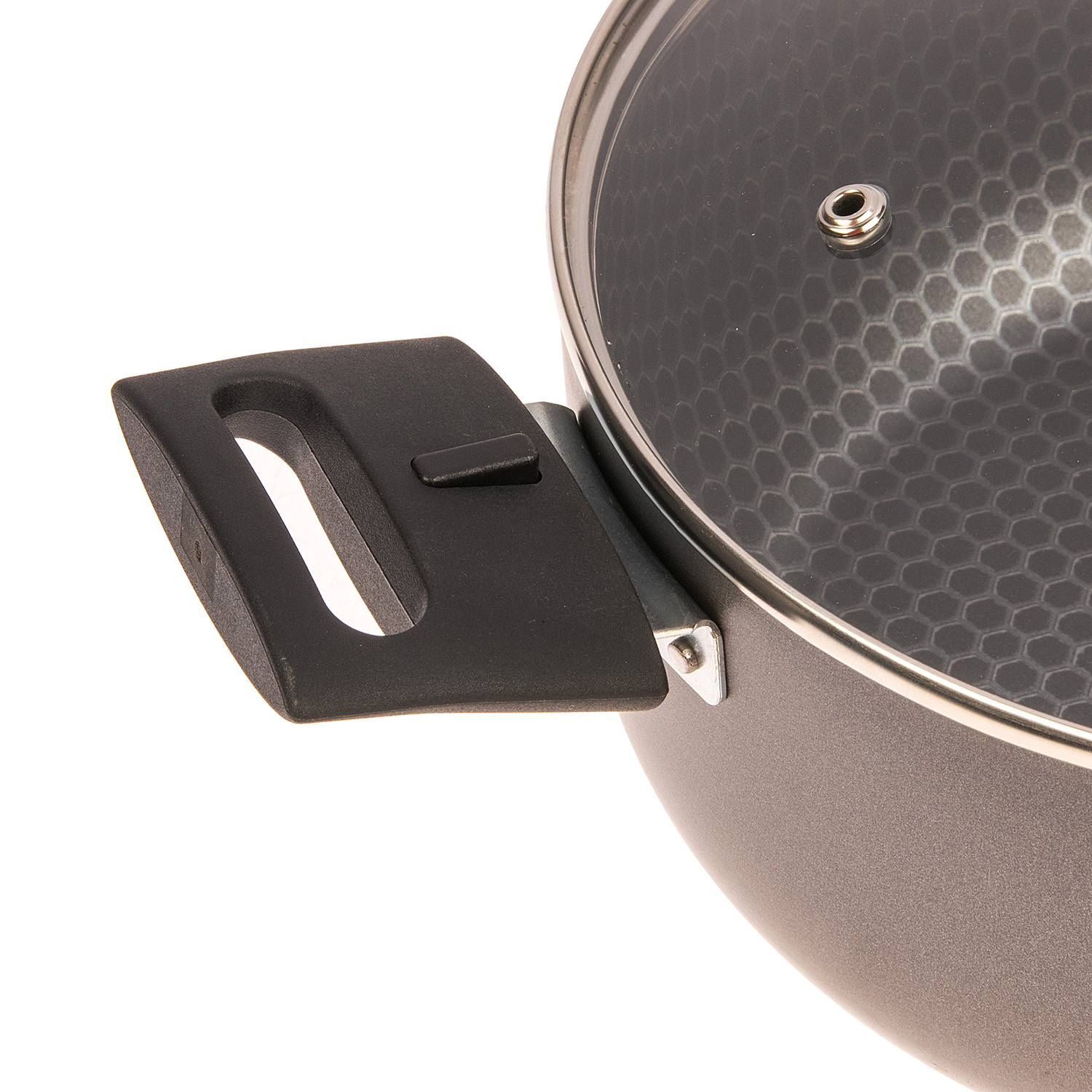 Кастрюля алюм.а/приг. Jarko "Terra" д/ИНДУКЦ.плит 1,2л d16см. Дл.ручка, Стек.кр. JTr-416-11 *1/4