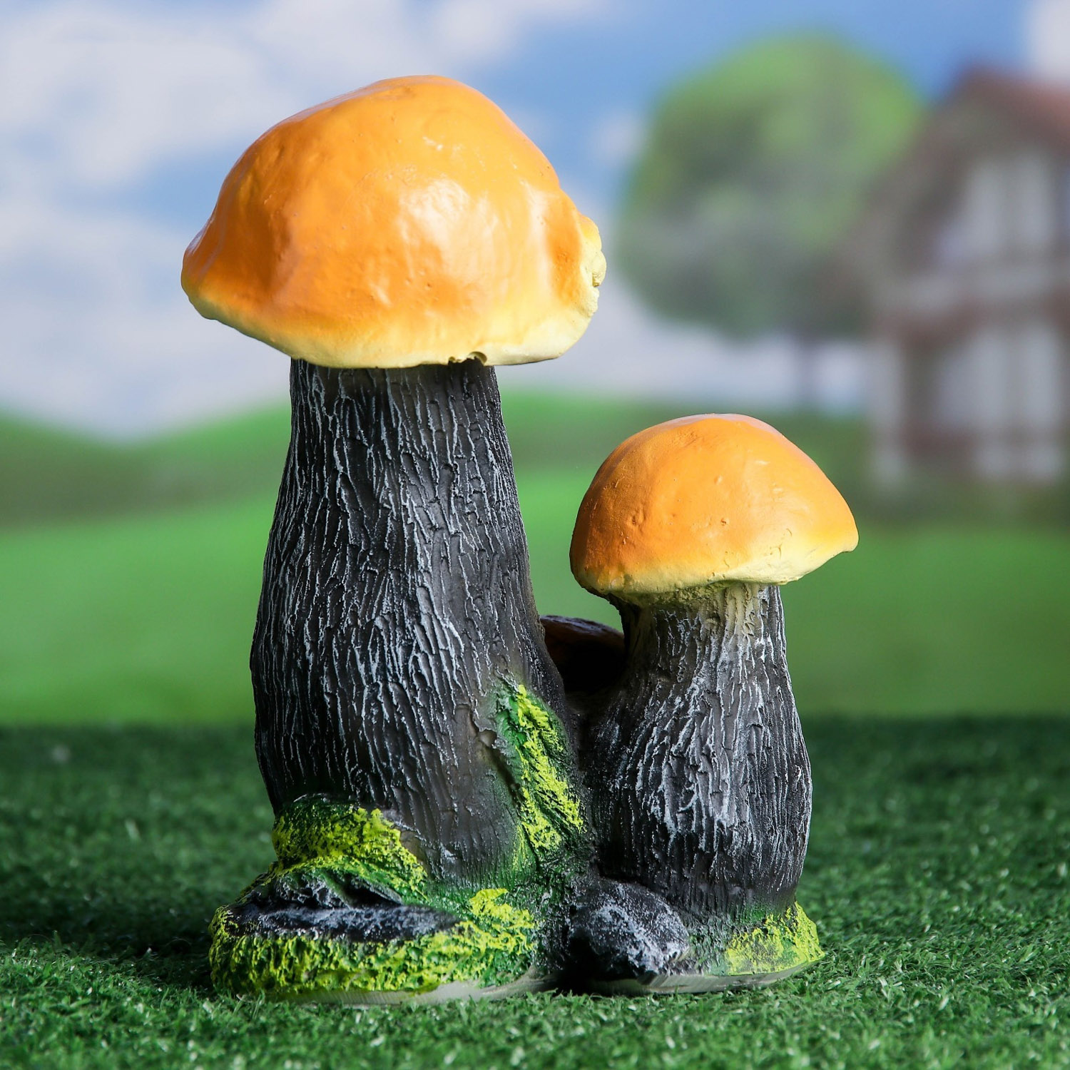 Садовая фигура "Гриб-подосиновик тройной малый" 21см   4074870