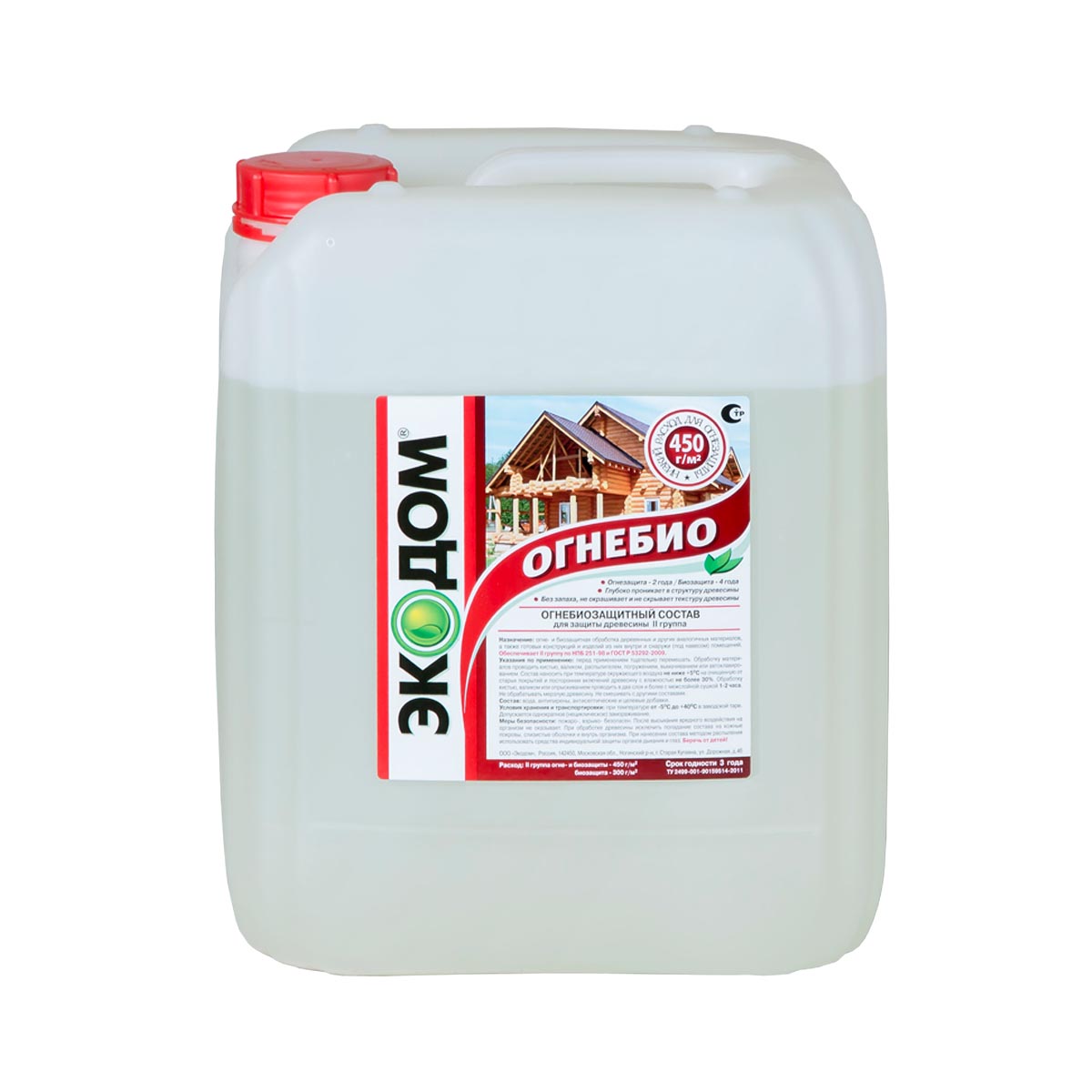Состав огнебиозащитный 10 кг ОгнеБио ЭкоДом *1/60