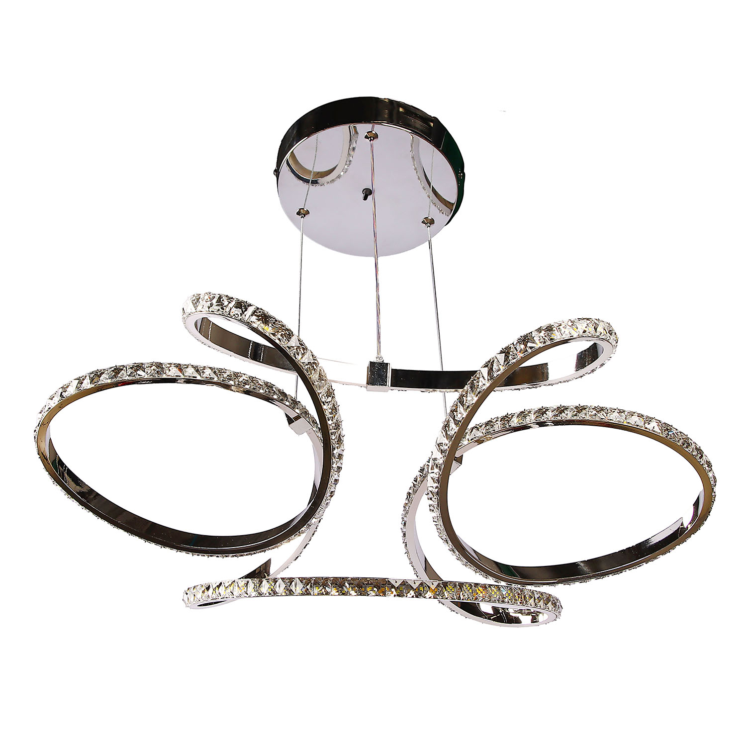 Светильник потолочный светодиодный 8896/150W Chrome 600 мм 3 реж., пульт S=20м2  VERNER LIGHTING *1