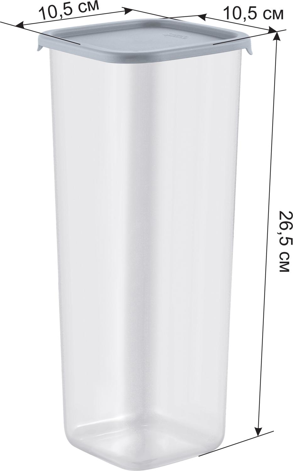 Банка для продуктов пластм. "Vanilla" 1,9л 105x105x265мм Трюфель SE168610025 "Sugar&Spice" *1/8