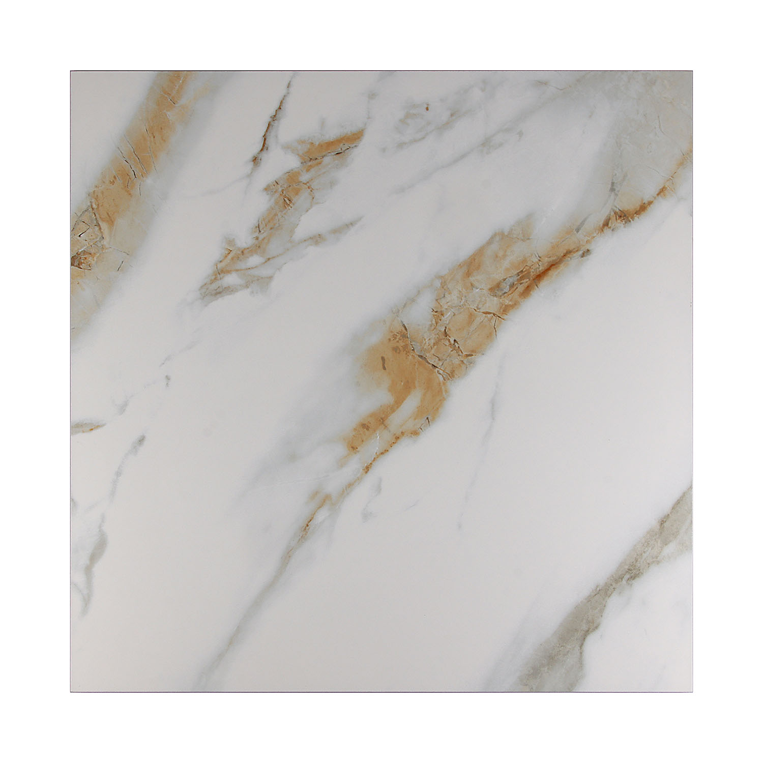 Керамогранит 1.44 м² Global Tile Calacatta Royal GT60600103MR, 600x600x9.5 мм, глазурованный, белый