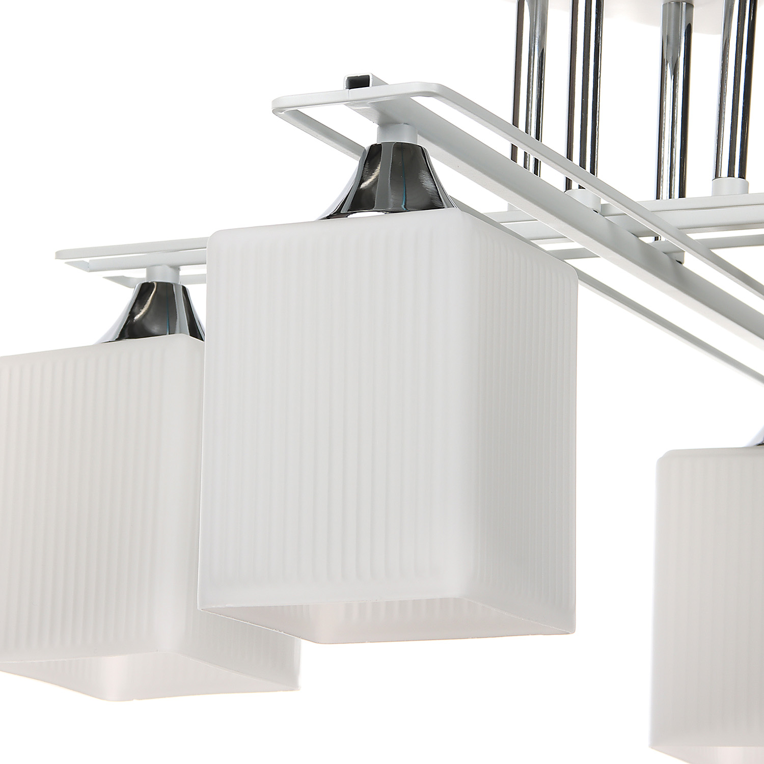 Светильник потолочный N6401/4 WT+CR  4*40W E27 220V (d-480; h-275) S=16м2  VERNER LIGHTING *1