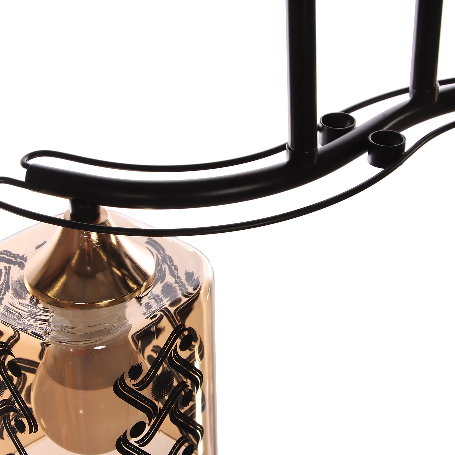 Люстра Verner Lighting A3944/2, 40 Вт, Е27, 2 лампы, черный/золото