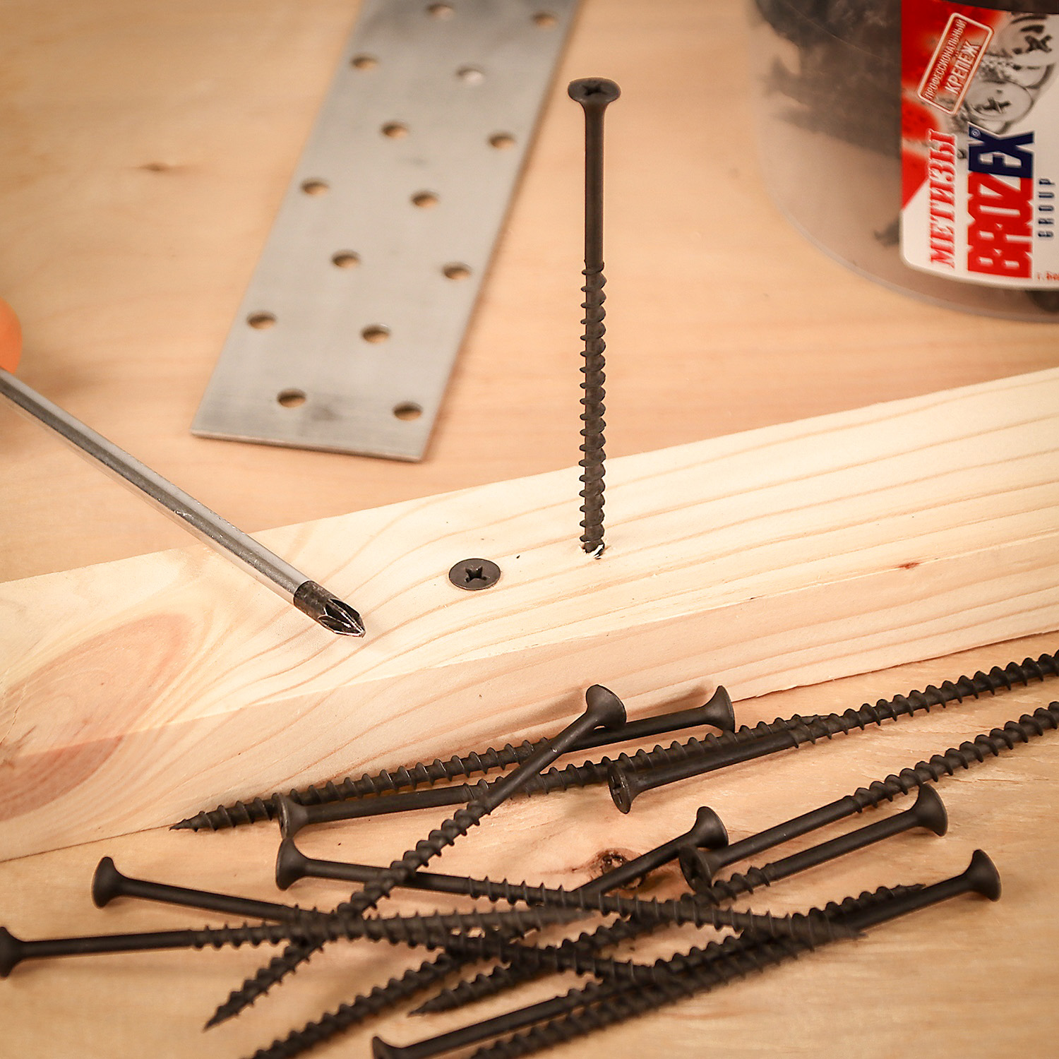 Саморезы по дереву BROZEX 4,2*89 крупная резьба (15кг) промтара  *15