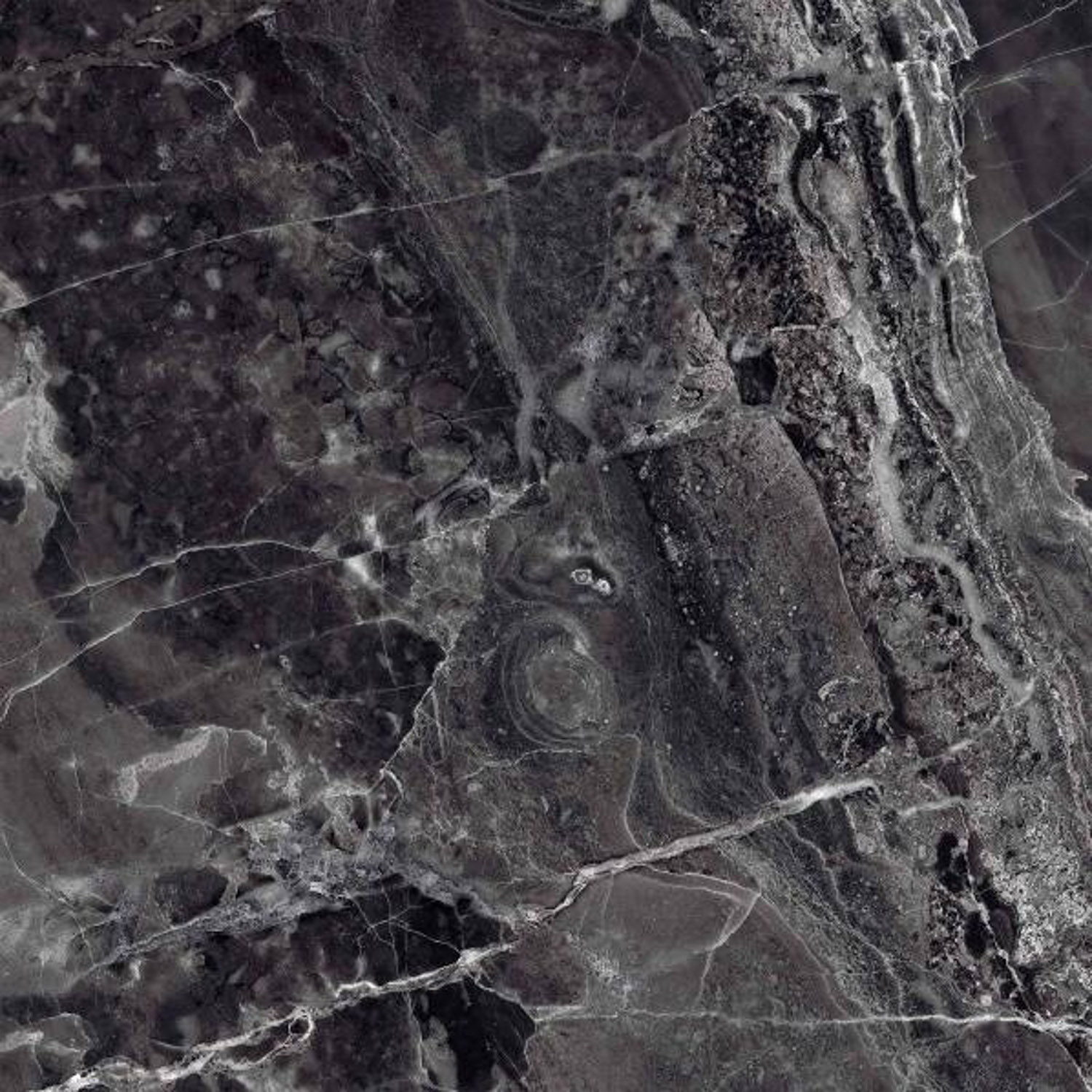 Керамогранит 1.44 м² Primavera Titan PR115, 600x600x10 мм, полированный, черный мрамор