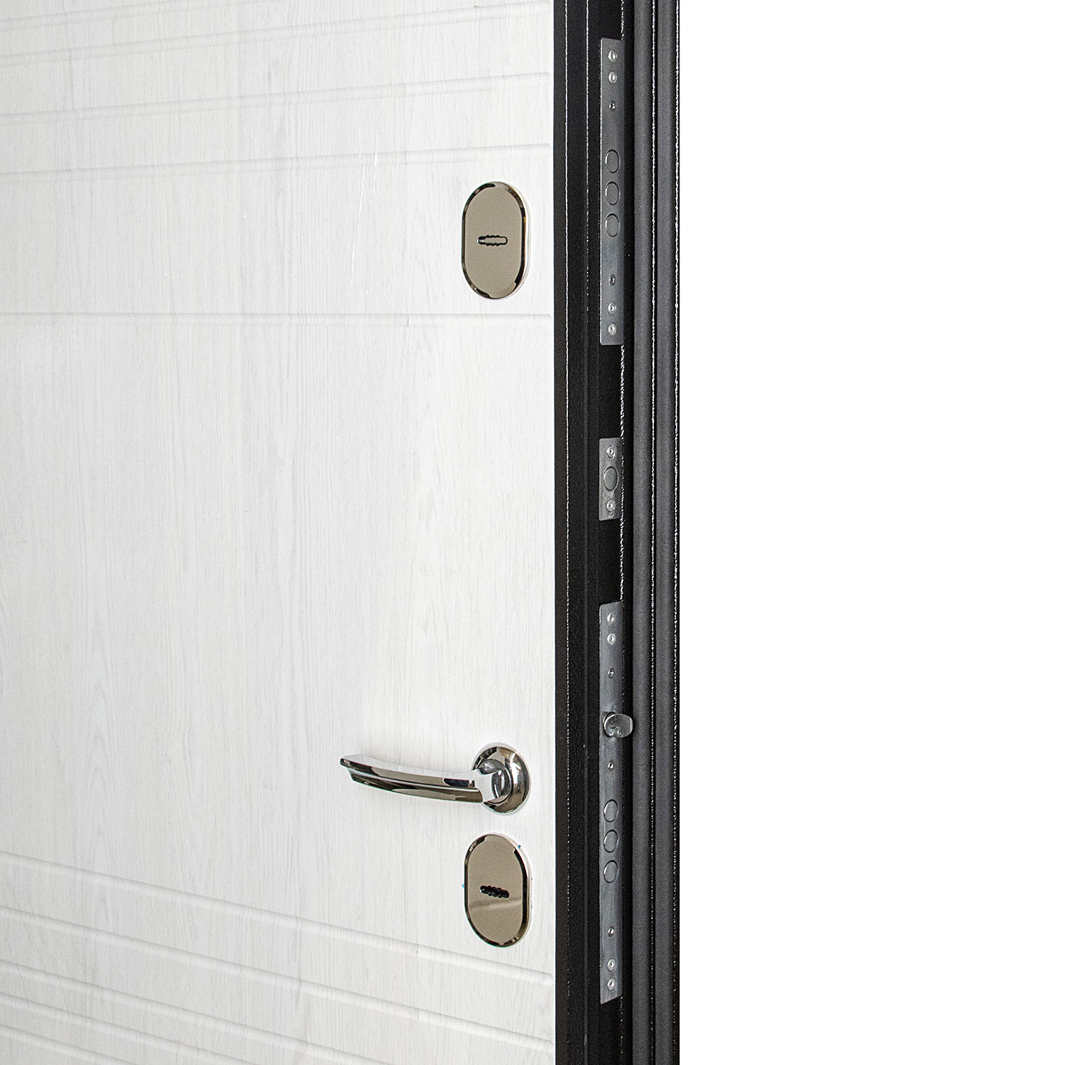 Дверь входная 2050х960х110 мм Форпост Норд, правая, ясень белый