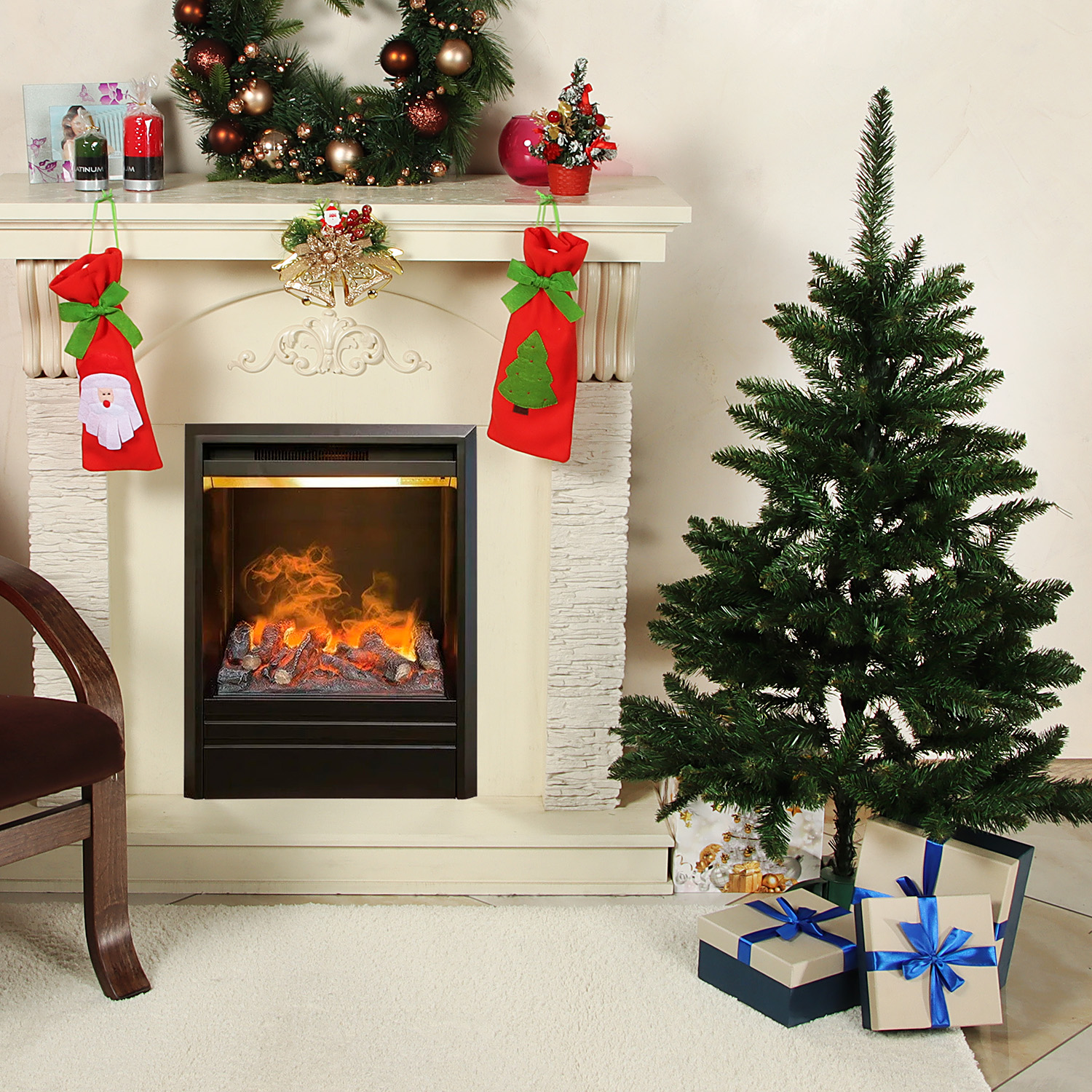 Елка искусственная Елки от Мишки «Карпатская», 120 см, ПВХ, зеленый