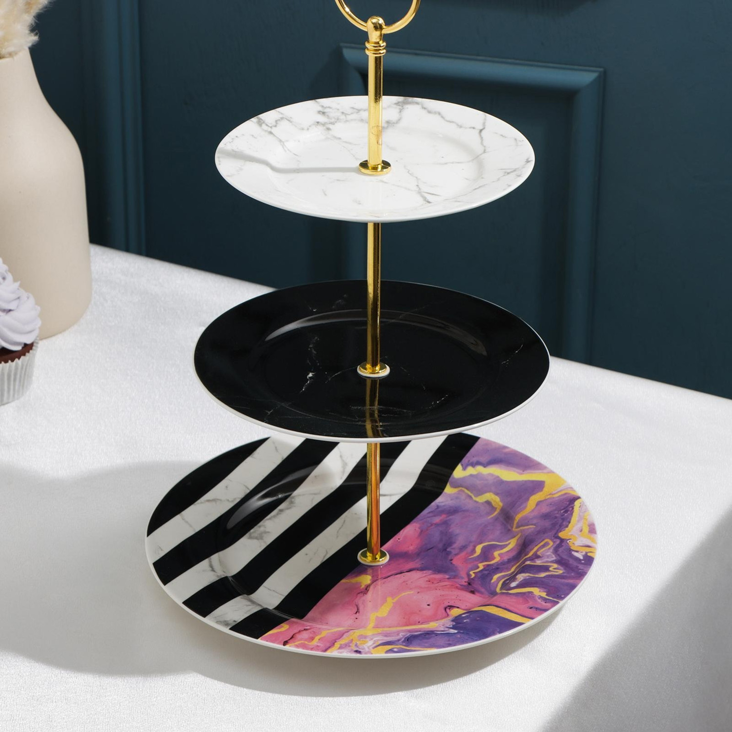 яяяБлюдо 3 яруса "Закат" 15/18/23 см   5204481