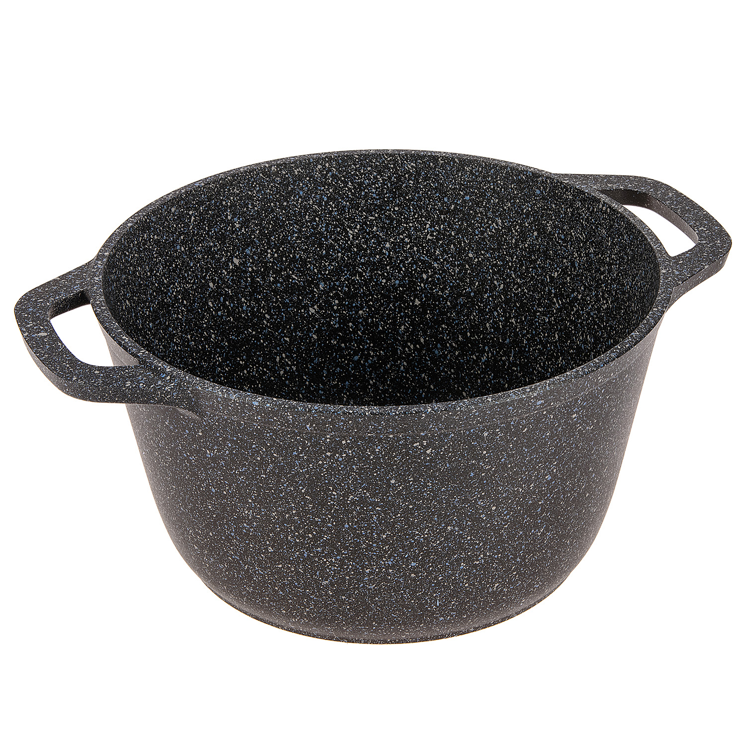 Кастрюля алюмин. антипригарная "Kukmara" "Granit" black 3,5л Стекл.кр. кгч35а *1/3