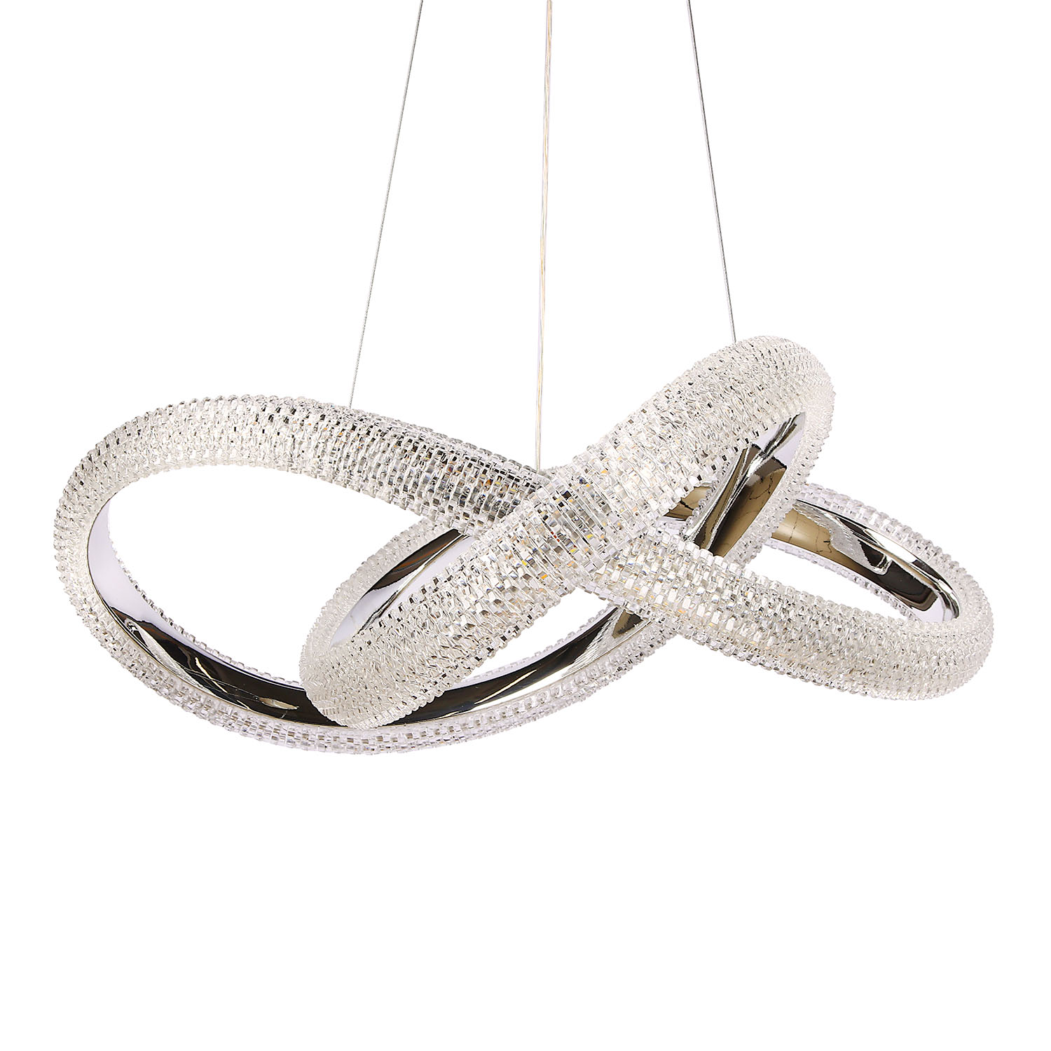 Светильник подвесной светодиодный 9233/96W Chrome  450 мм 3 реж., пульт S=16м2  VERNER LIGHTING *1