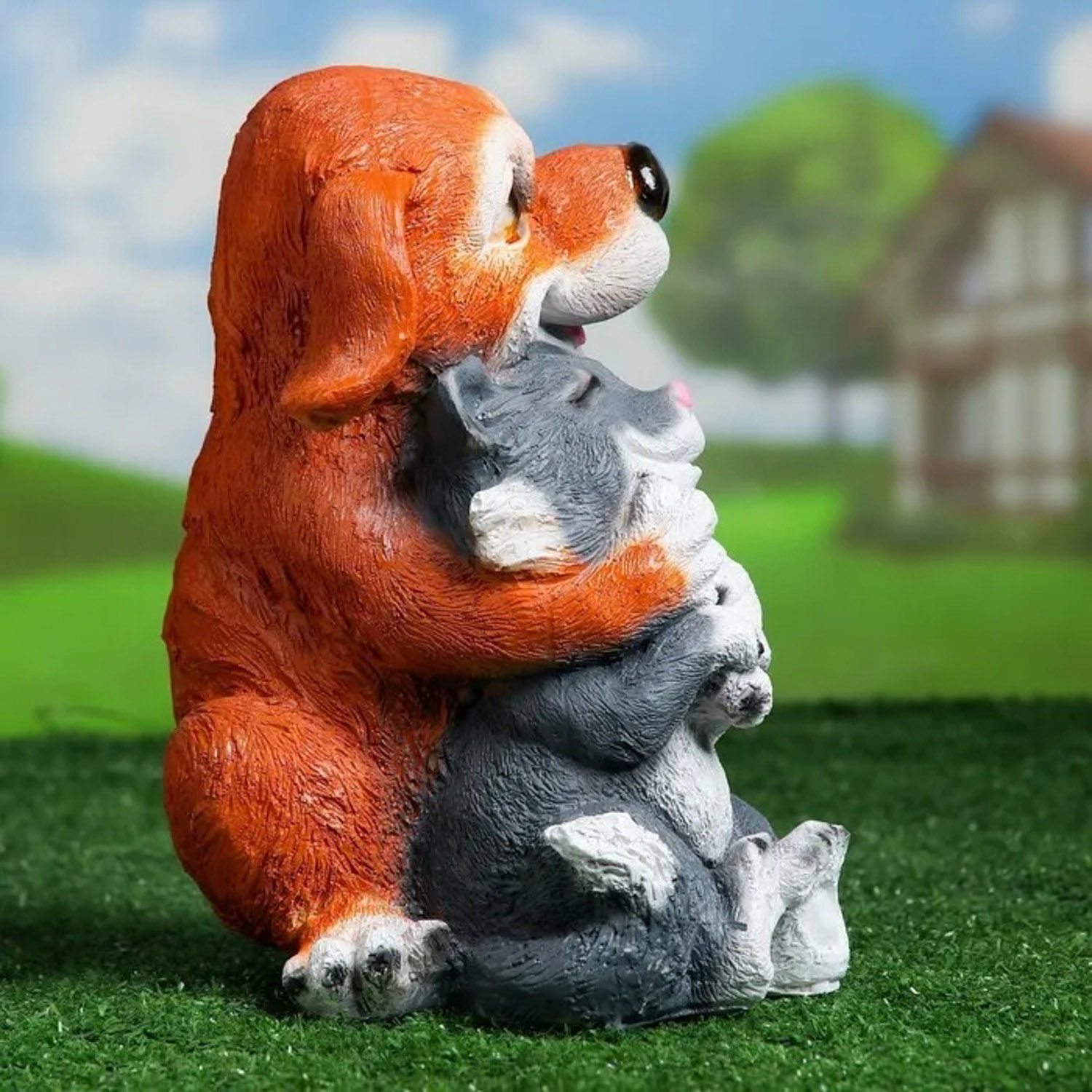 Садовая фигура "Щенок с котёнком" сидящий   1318423