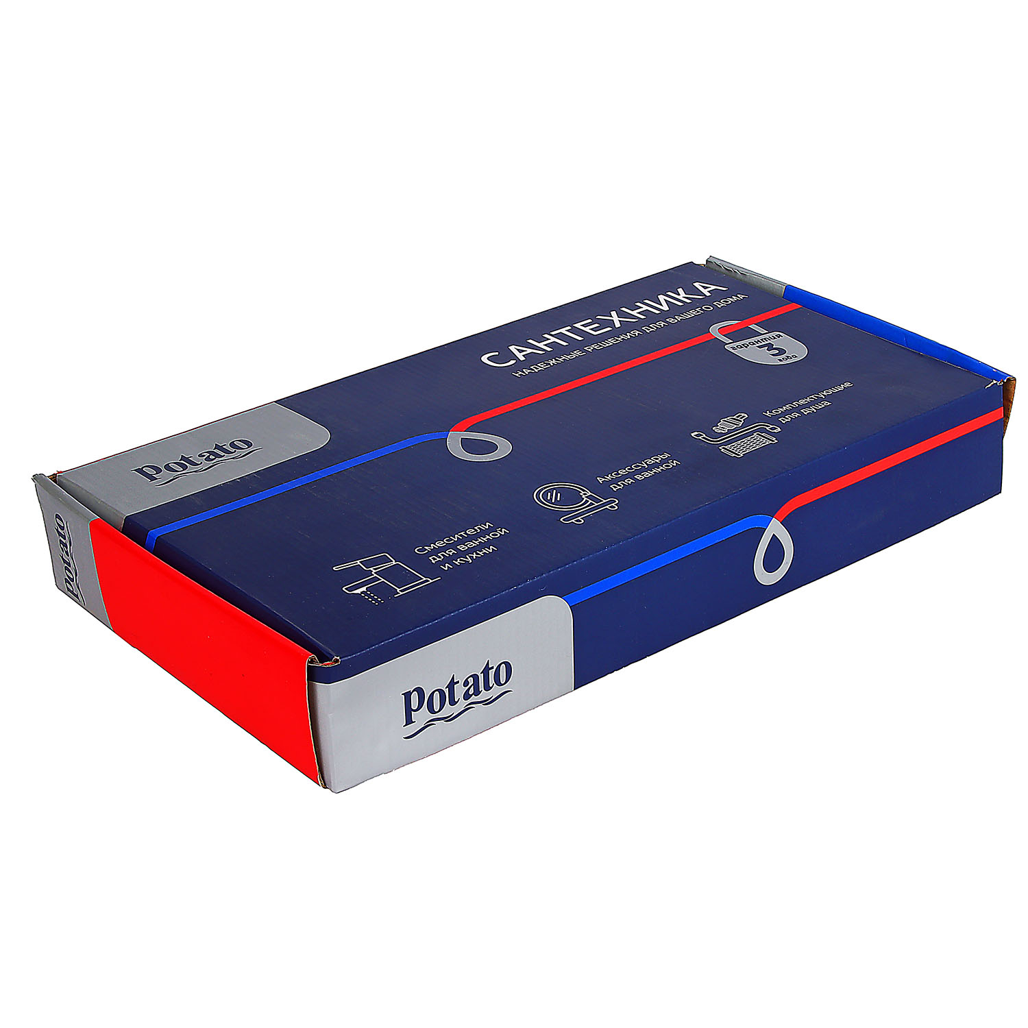 Смеситель для кухни Potato P40303S высокий излив *1/10