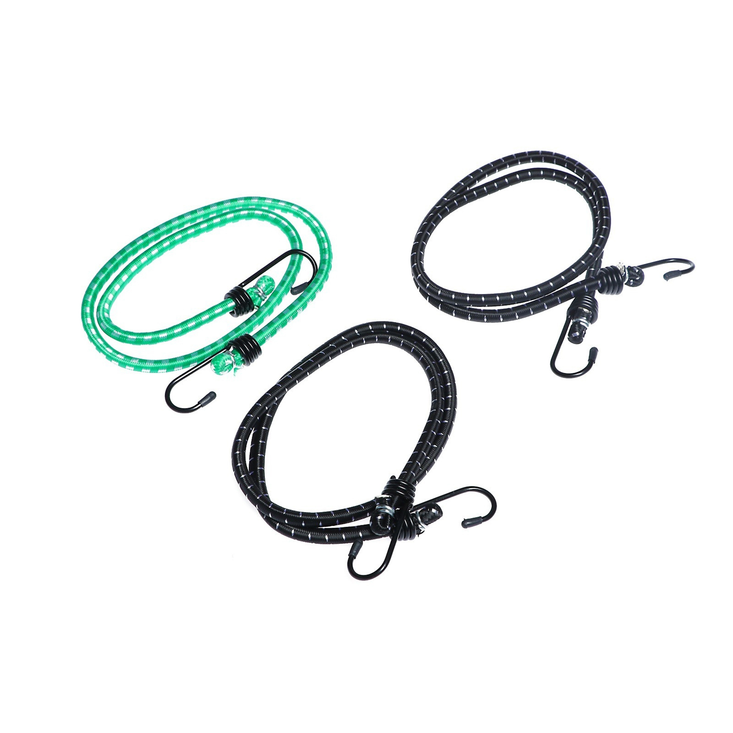 яяяНабор резинок TORSO 3 шт, 80 см, d 8 мм, металлические крючки 1827330