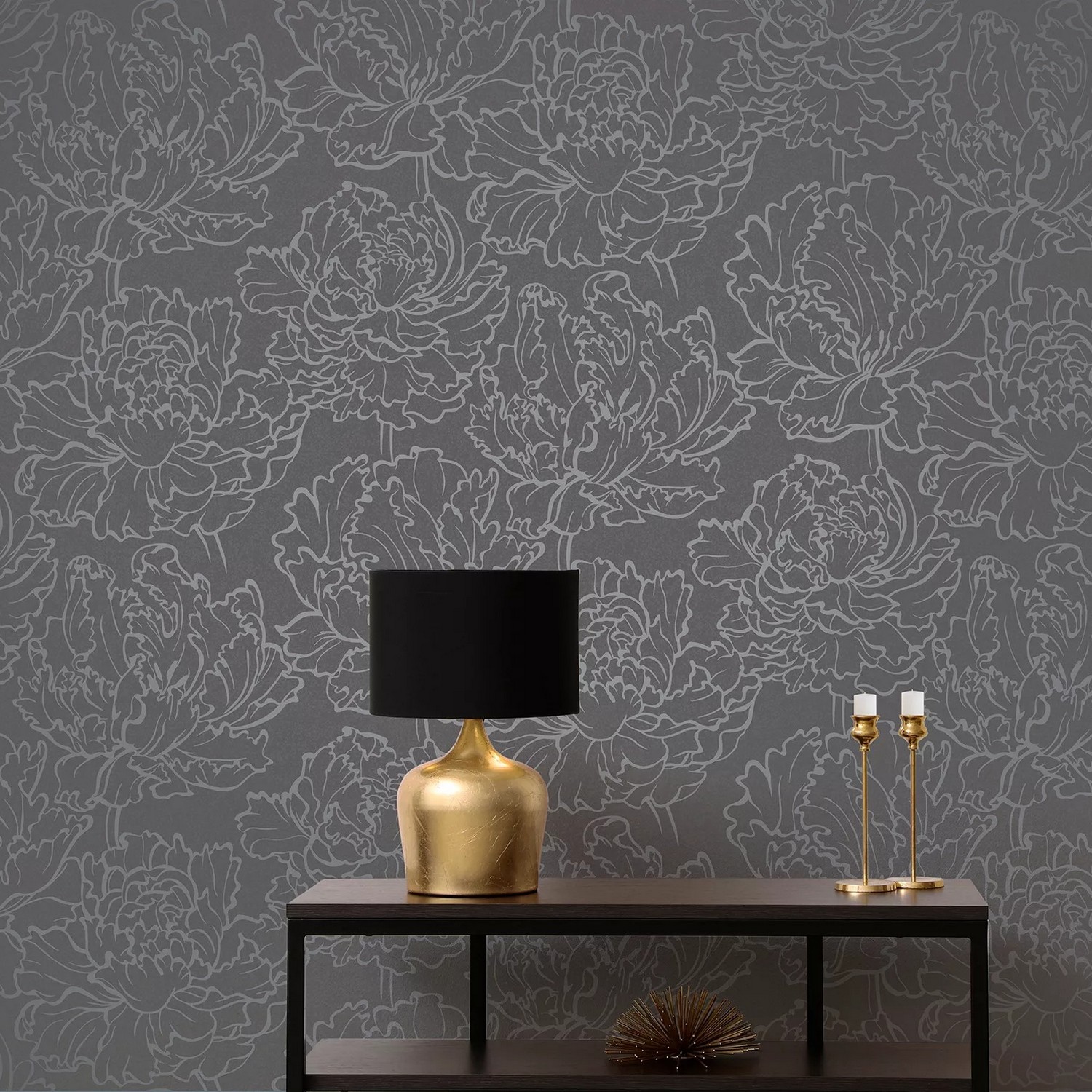 Обои флиз Elysium Санфло (графит)  Е28825 1,06*10м  *1/6