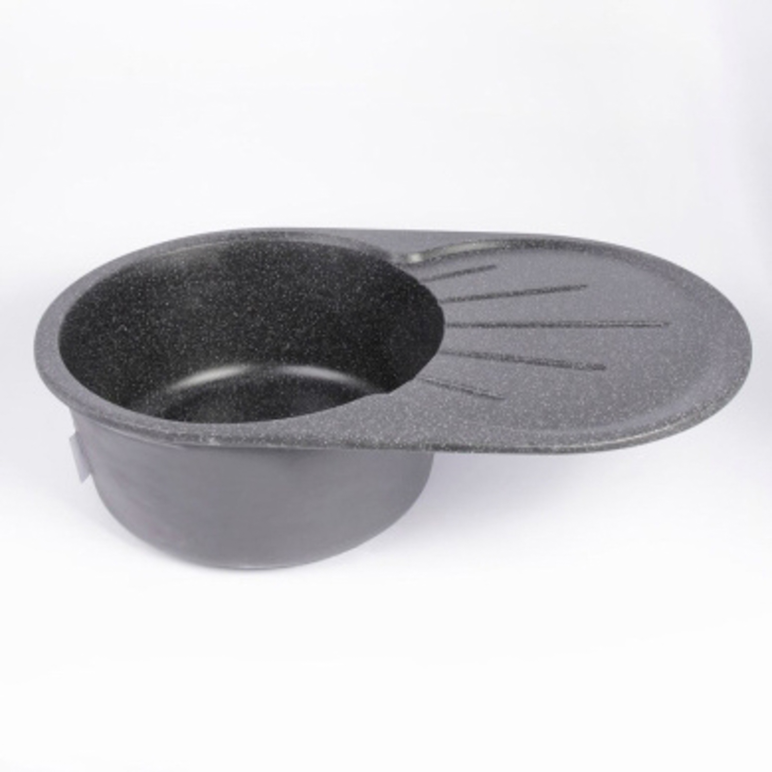 Мойка из искусственного камня овальная черная матовая AGATA 110/Q4 (730х450 мм)*1