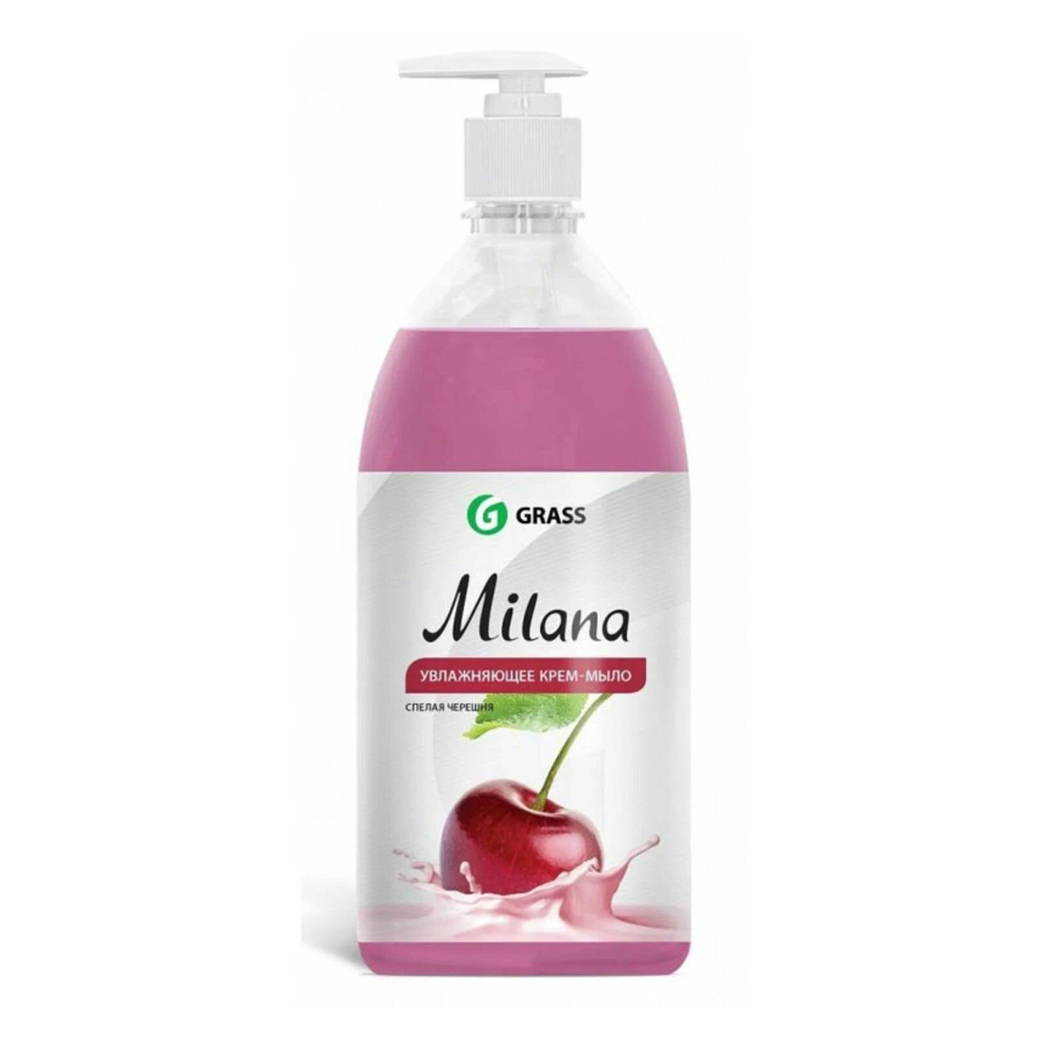 Мыло жидкое 1л с дозатором GRASS "Milana" Спелая черешня 126401 *6