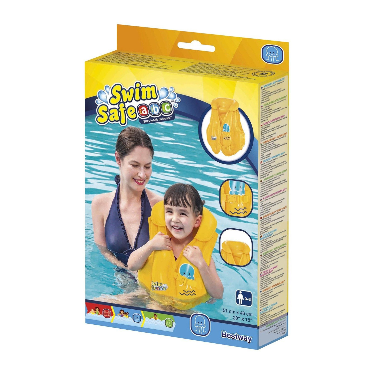 Жилет надувной Swim Safe, ступень B, 51 x 46 см от 3-6 лет (32034) 499317