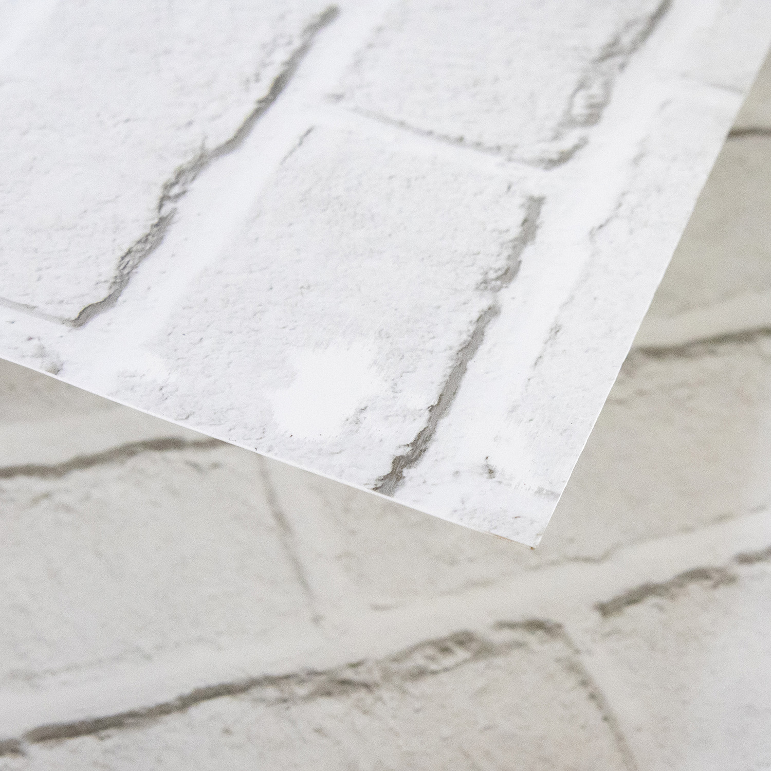 Панель ABS 3000х600 мм, кирпич белый, 1.8 м²