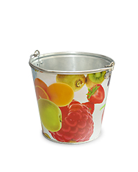 Ведро металл. оцинкованное  7л с ДЕКОРОМ (Лысьва) *1/10