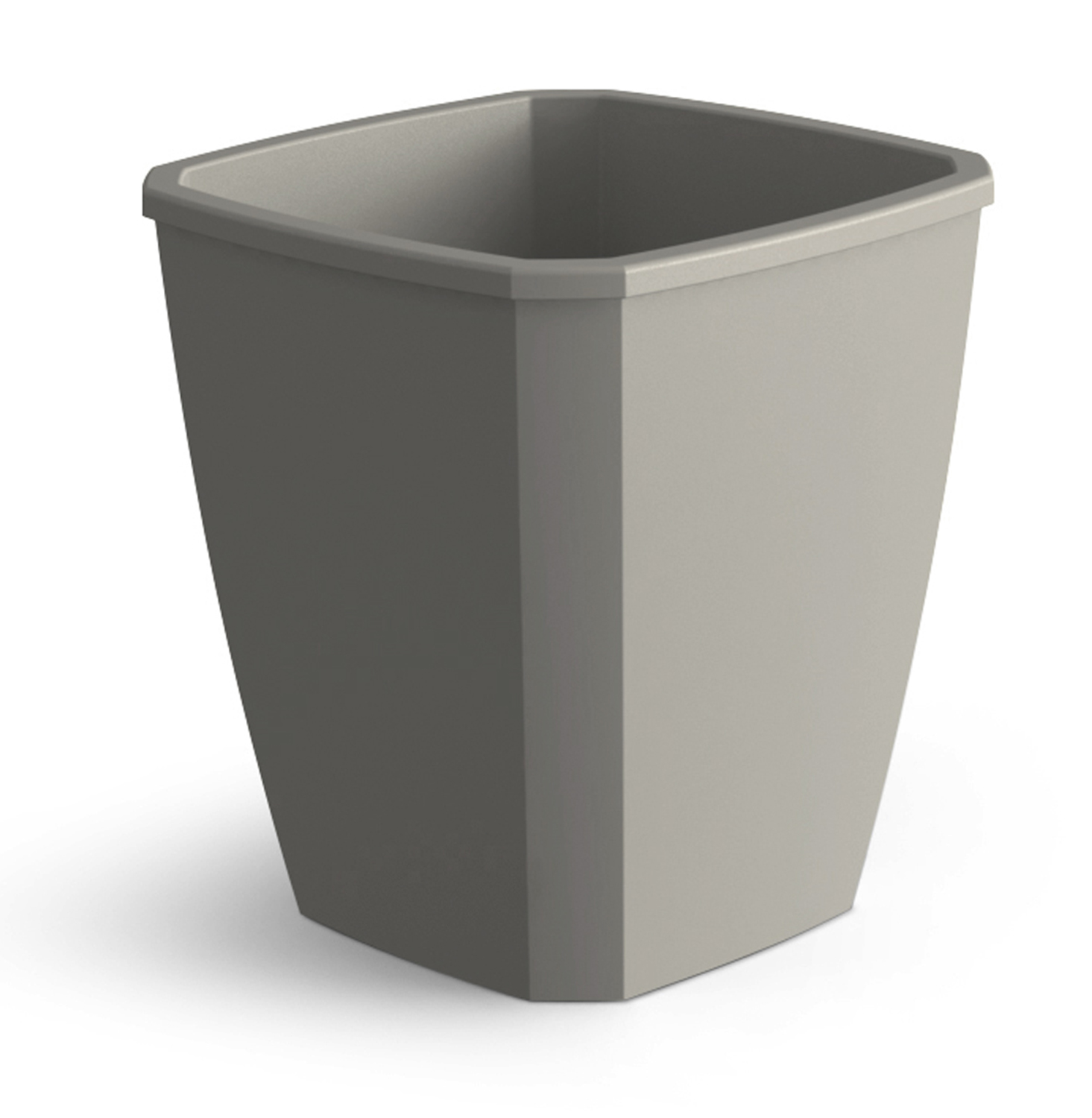 Кашпо пластм. "Лаунж" 4,0л 176x176 h204мм со вставкой 2,8л Пыльно-серое С372ПСЕР ("Мартика") *1/12