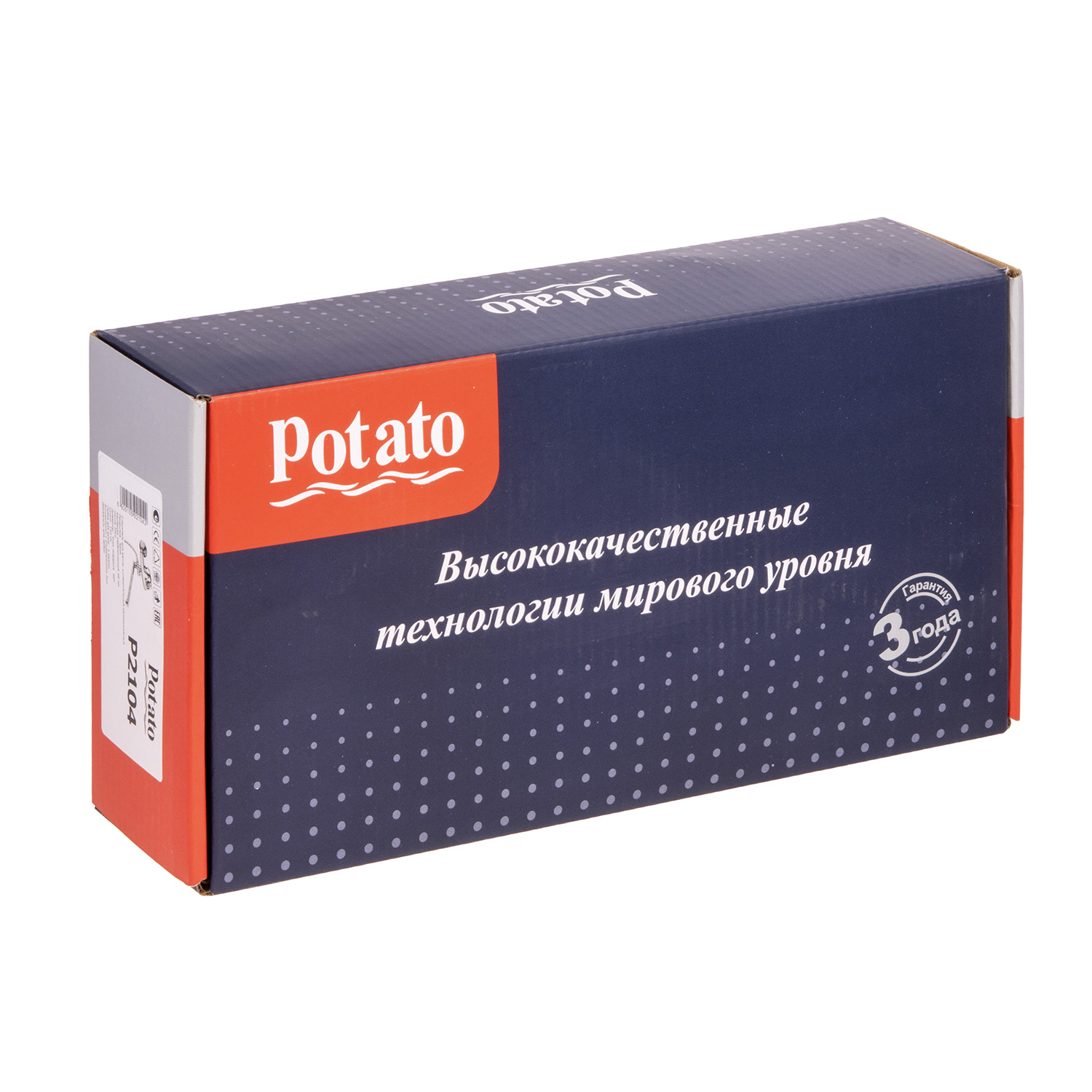 Смеситель для ванны Potato P2104, длинный излив, однорычажный