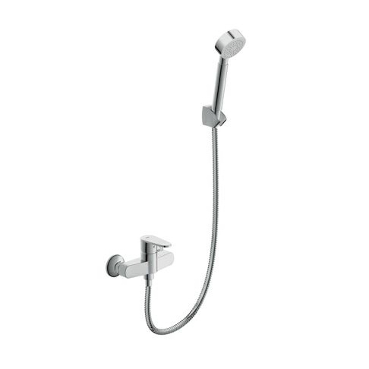 Смеситель д/ванны Cersanit CARI + душ. лейка, шланг, держатель д/лейки 64512 *1