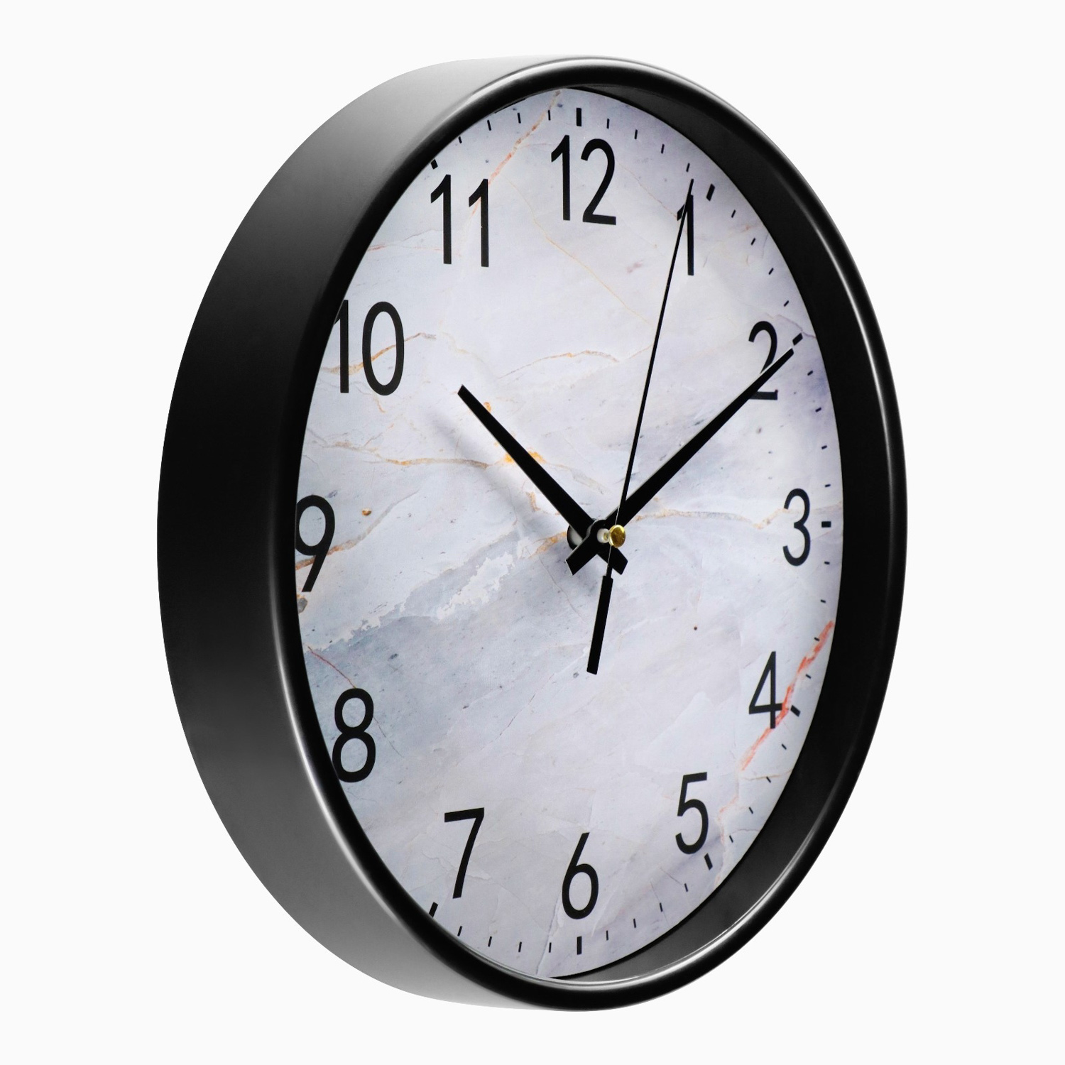 Часы настенные, серия: Интерьер, "Белый мрамор", плавный ход, d-25 см, АА   9541318