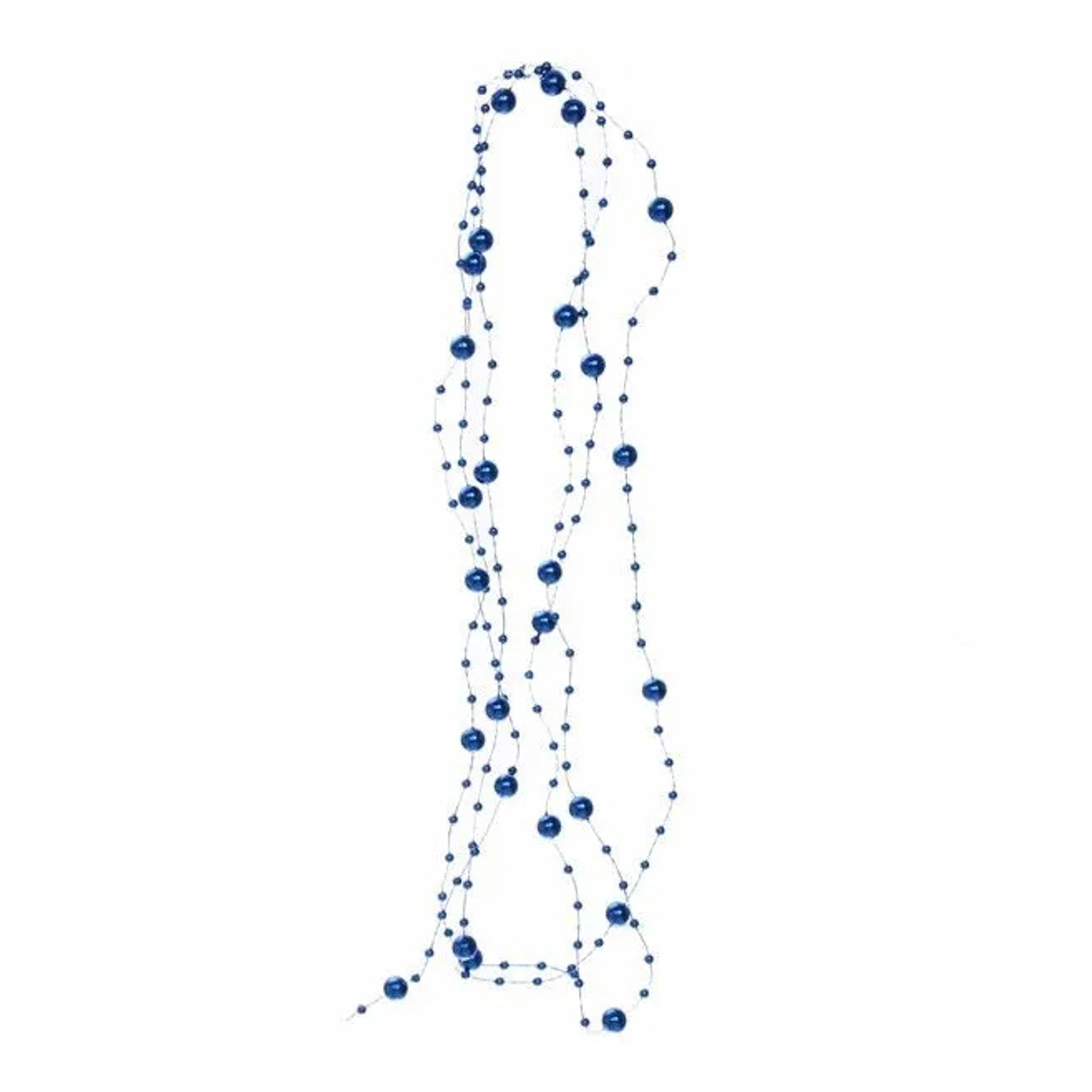 Бусы на елку Серпантин «Роса», 200 см, 7.5 мм, сапфир