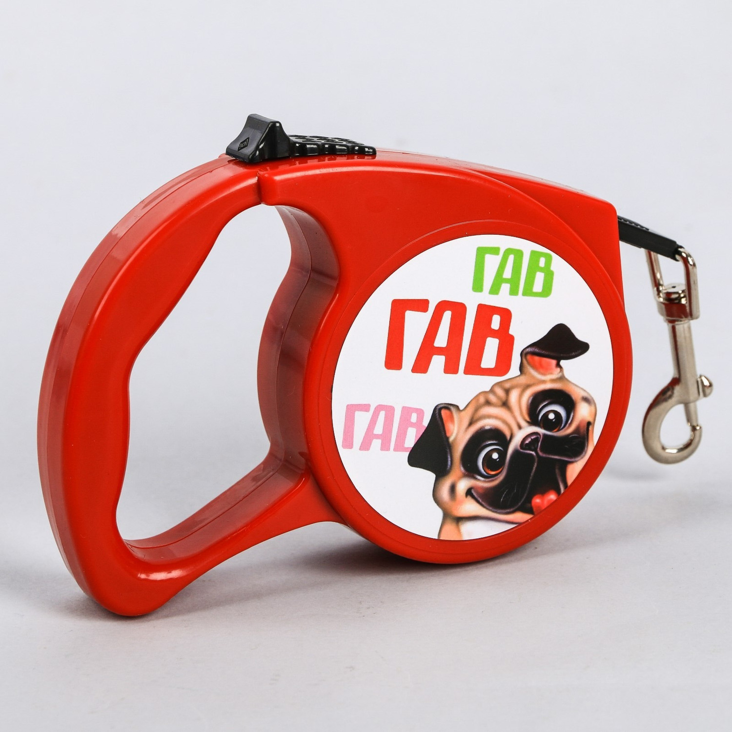 Рулетка "Гав гав", 3 м, вес животного до 12 кг, красная   4077212