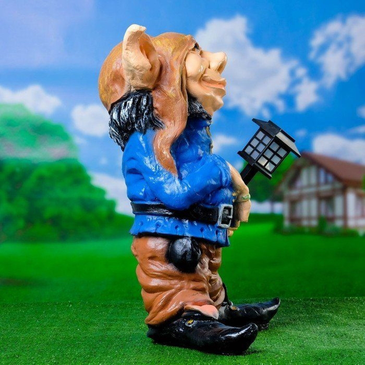 Садовый фонарь "Троль с фонарем" 45х32х58см   4203374