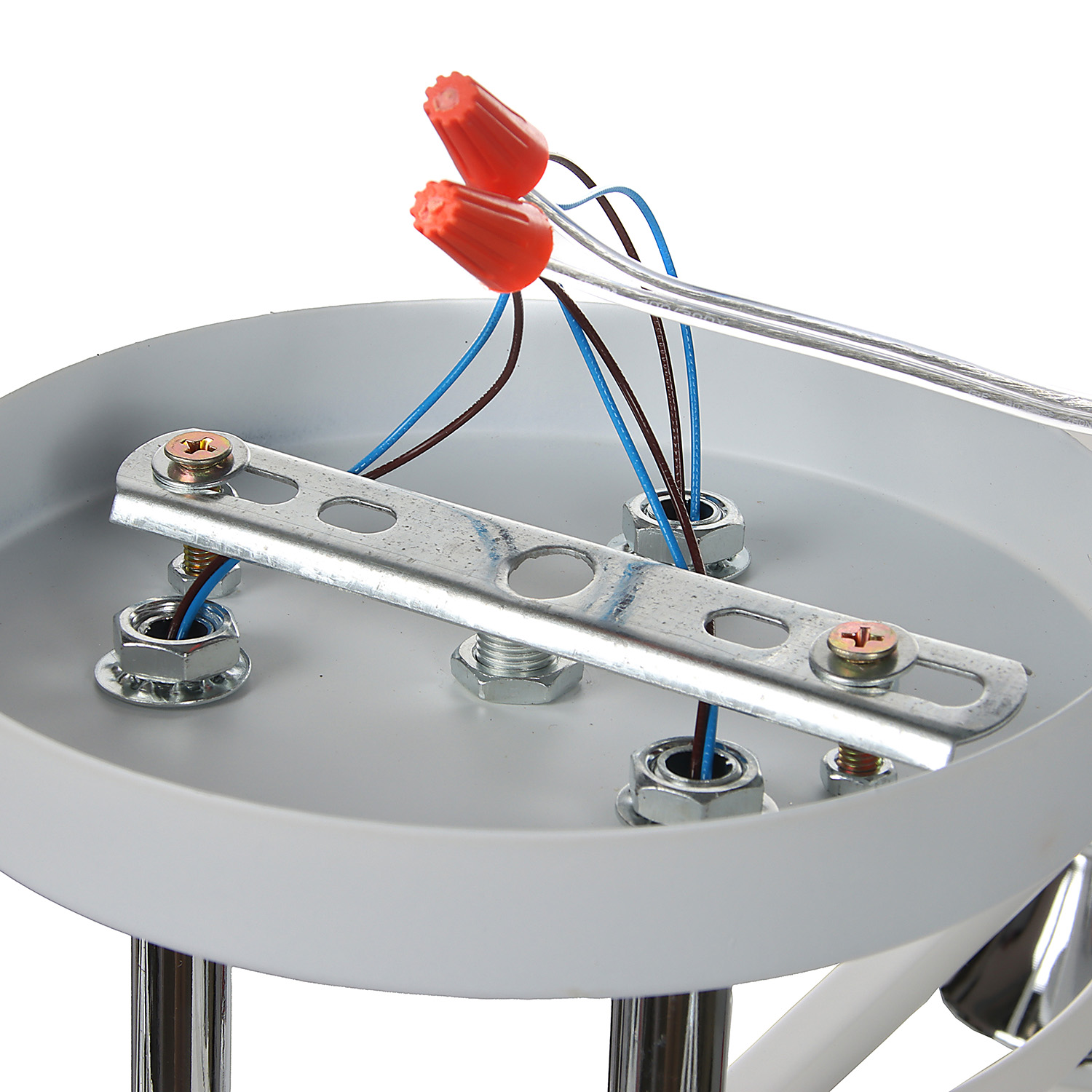 Светильник потолочный N6587/3 WT+CR  3*40W E27 220V (d-500; h-250) S=12м2 VERNER LIGHTING *1