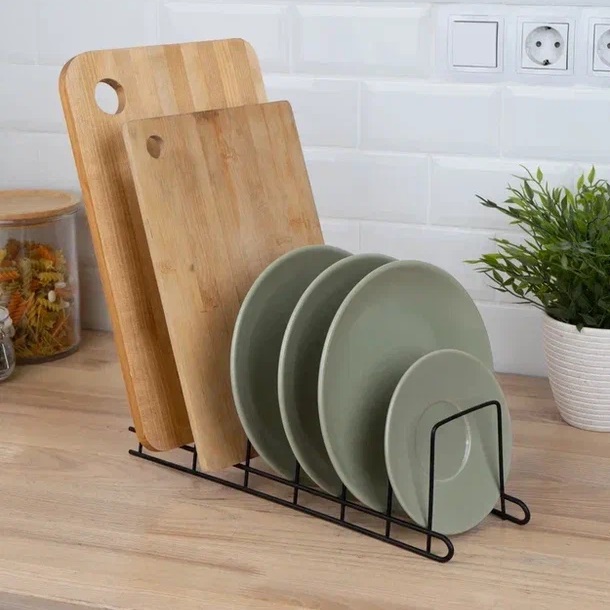 Сушилка для посуды настольная металл.342х150х180мм полимерн.покр.Черн., б/поддона арт.0204-H *12