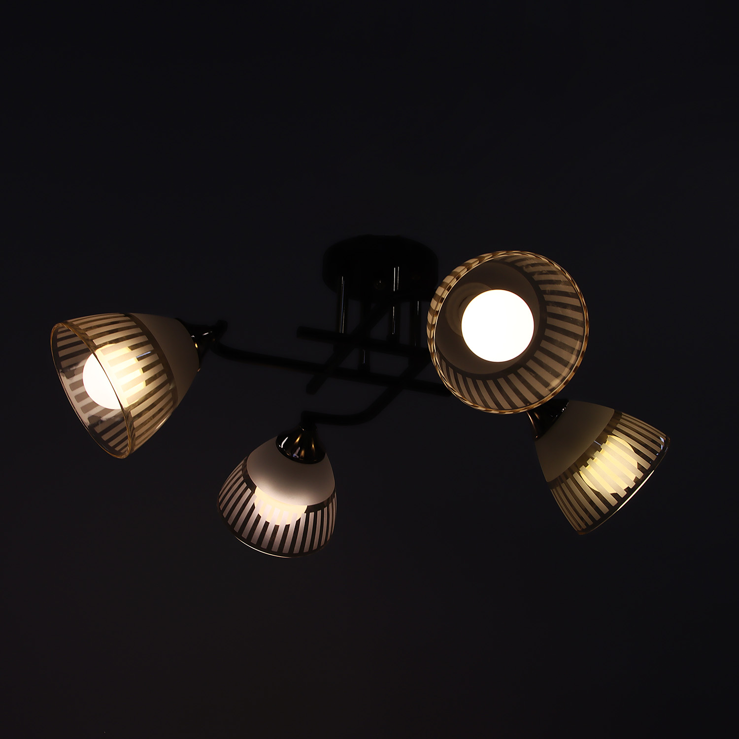 Люстра A3938/4 FGD+ВК Е27 4*40Вт ( h=250; d=640)  S=16м2 VERNER LIGHTING *1