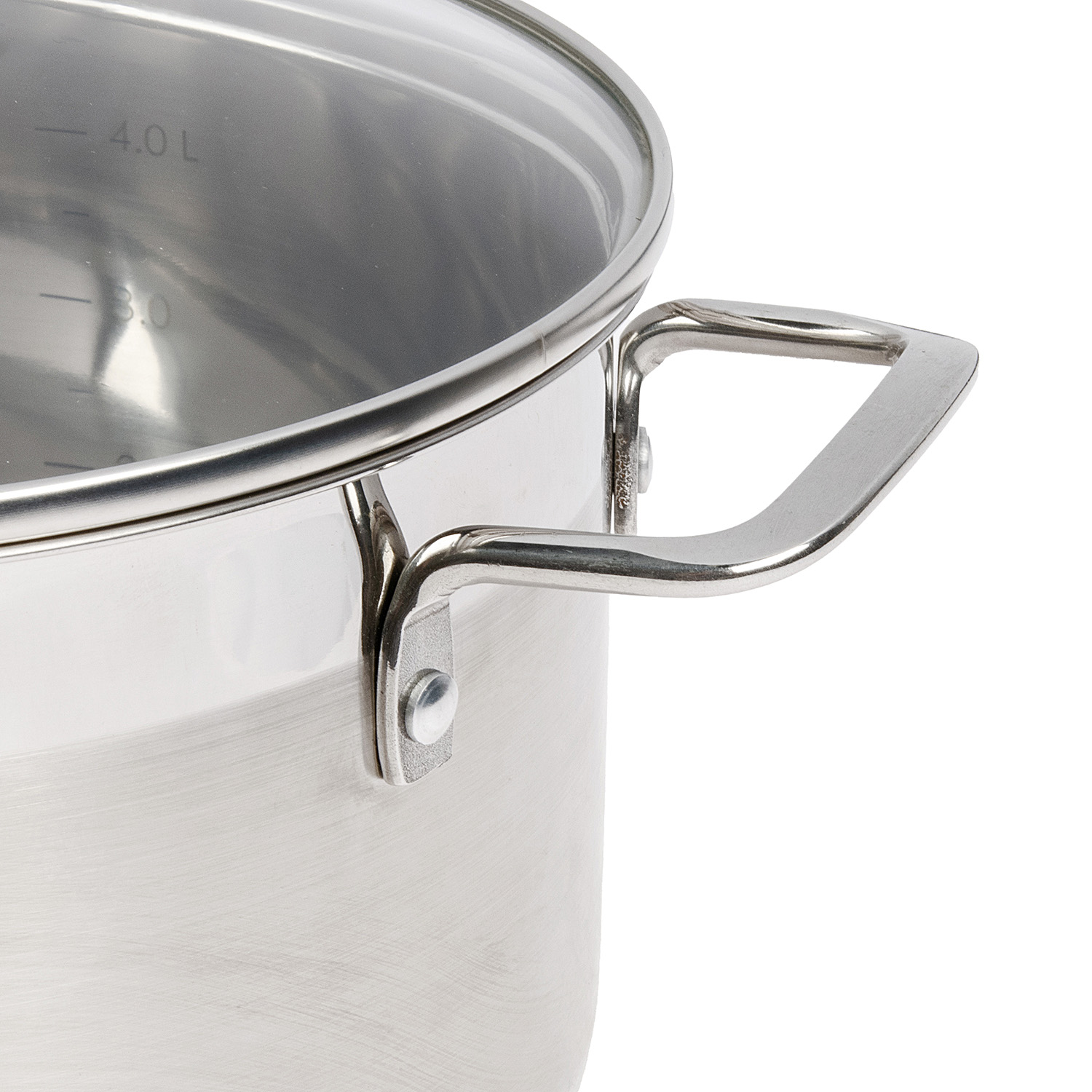 Кастрюля нерж. "Kukmara" "Orion" 4.5л Стекл.кр., d дна 200мм (подх. д/Индукц.пл.) ORN-CA4522G *1/3