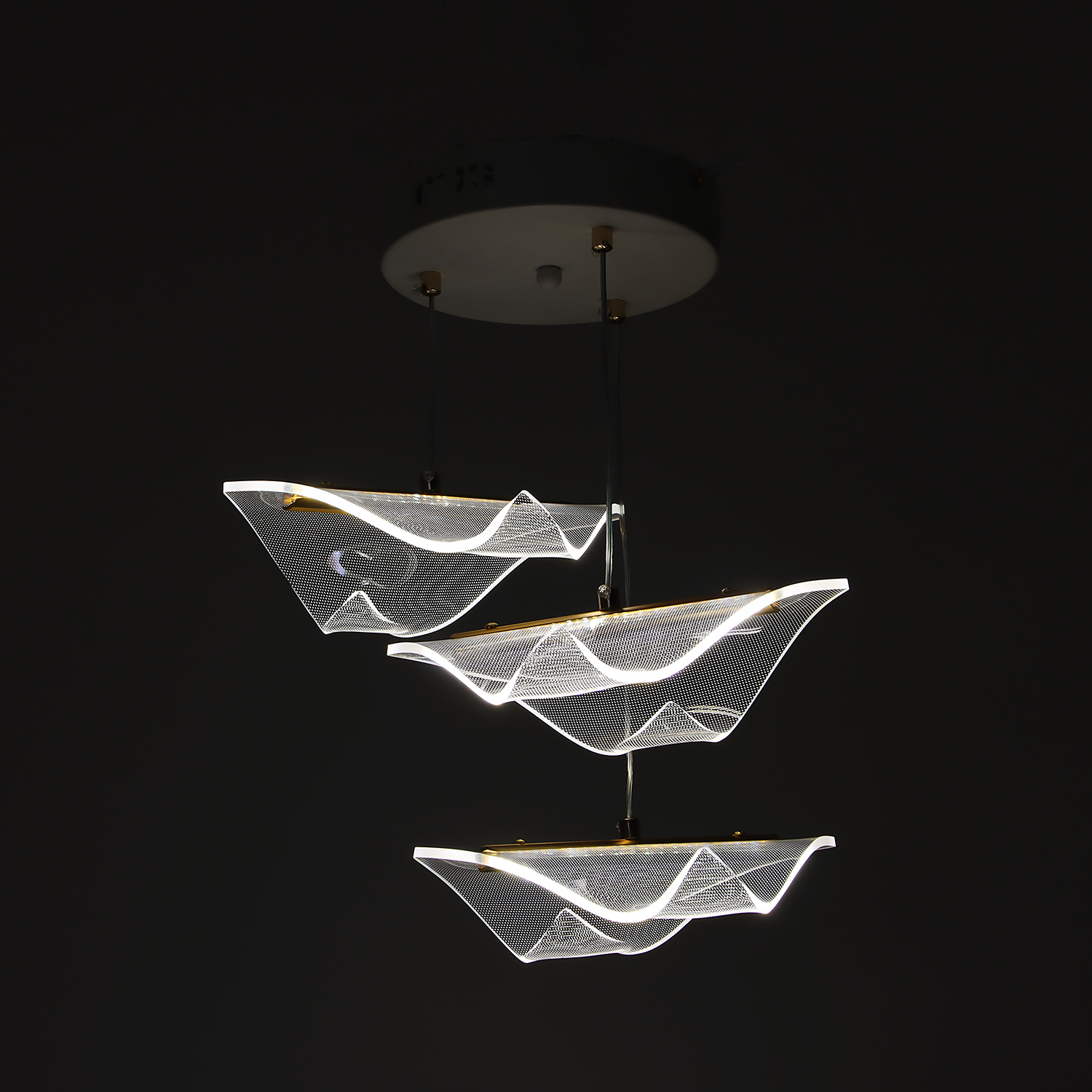 Люстра S2121/3 WT LED 3000К-6500К (h=800, d=360) б/пульта  VERNER LIGHTING *1