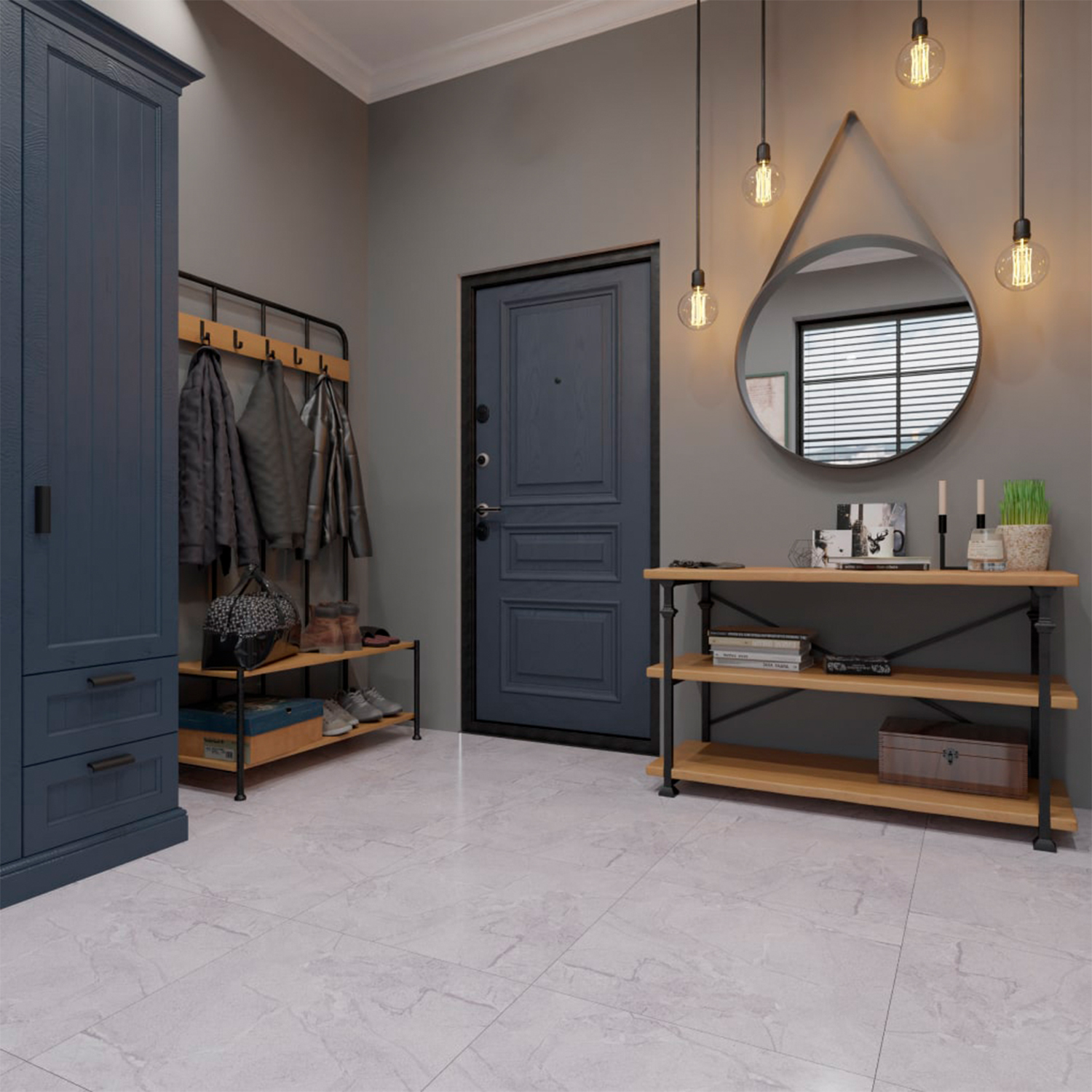 Керамогранит 1.44 м² Primavera Манарага TP66M08, 600x600x9 мм, серый