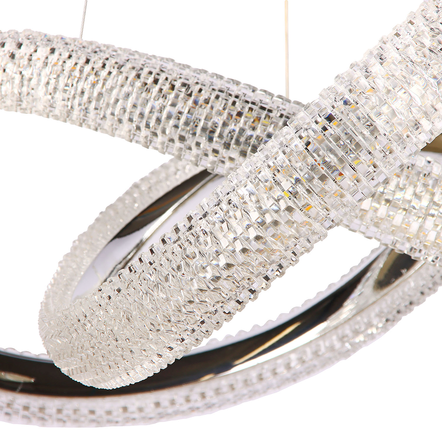 Светильник подвесной светодиодный 9233/96W Chrome  450 мм 3 реж., пульт S=16м2  VERNER LIGHTING *1