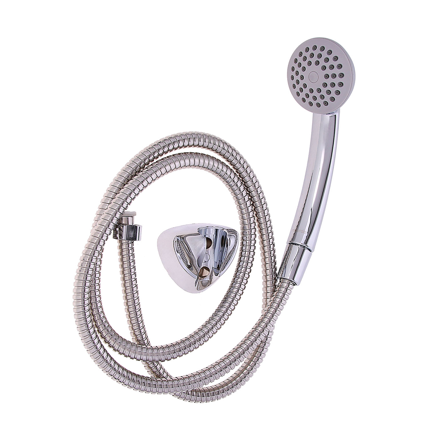 Смеситель для ванны Milardo Stripe, короткий излив, однорычажный, с лейкой