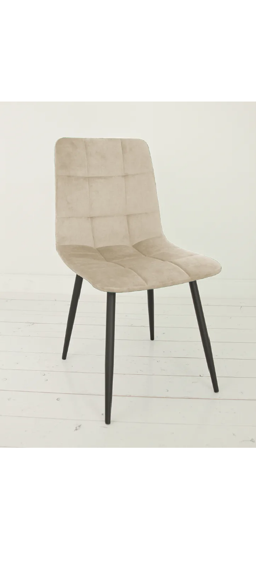 Стул FORPOST Тиффани, 43x84x37 см, велюр конфетти крем, бежевый